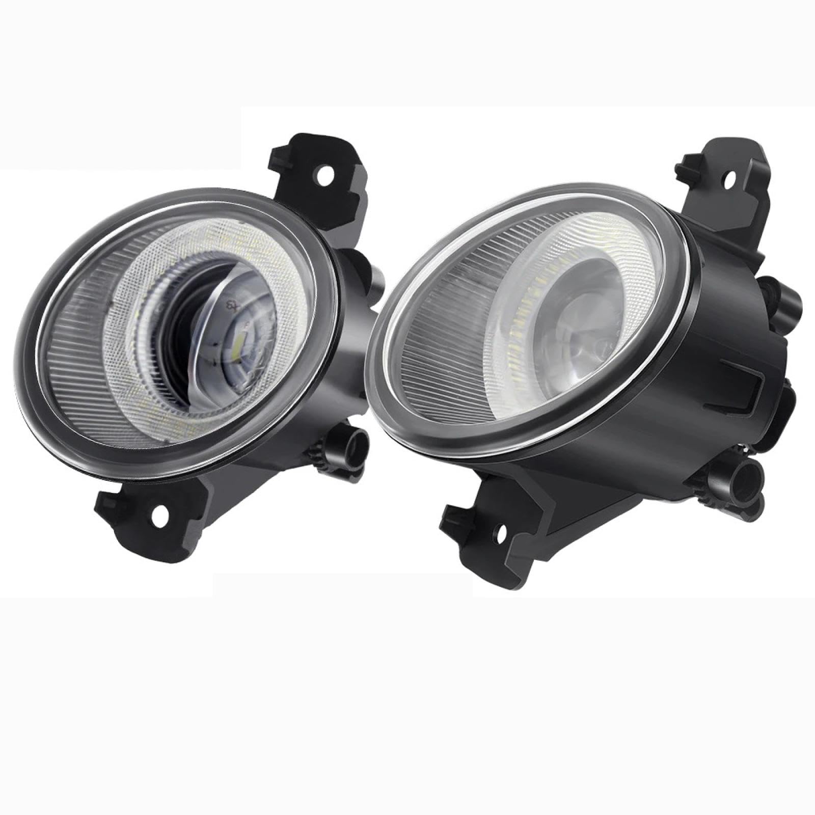 Mistlampen 2 szt. Samochodowe światło przeciwmgielne Angel Eye 30W 8000LM LED Halo Dla Ring Lampa przeciwmgielna do jazdy dziennej DRL 12V Dla Nissan Dla Sylphy 2013-2019