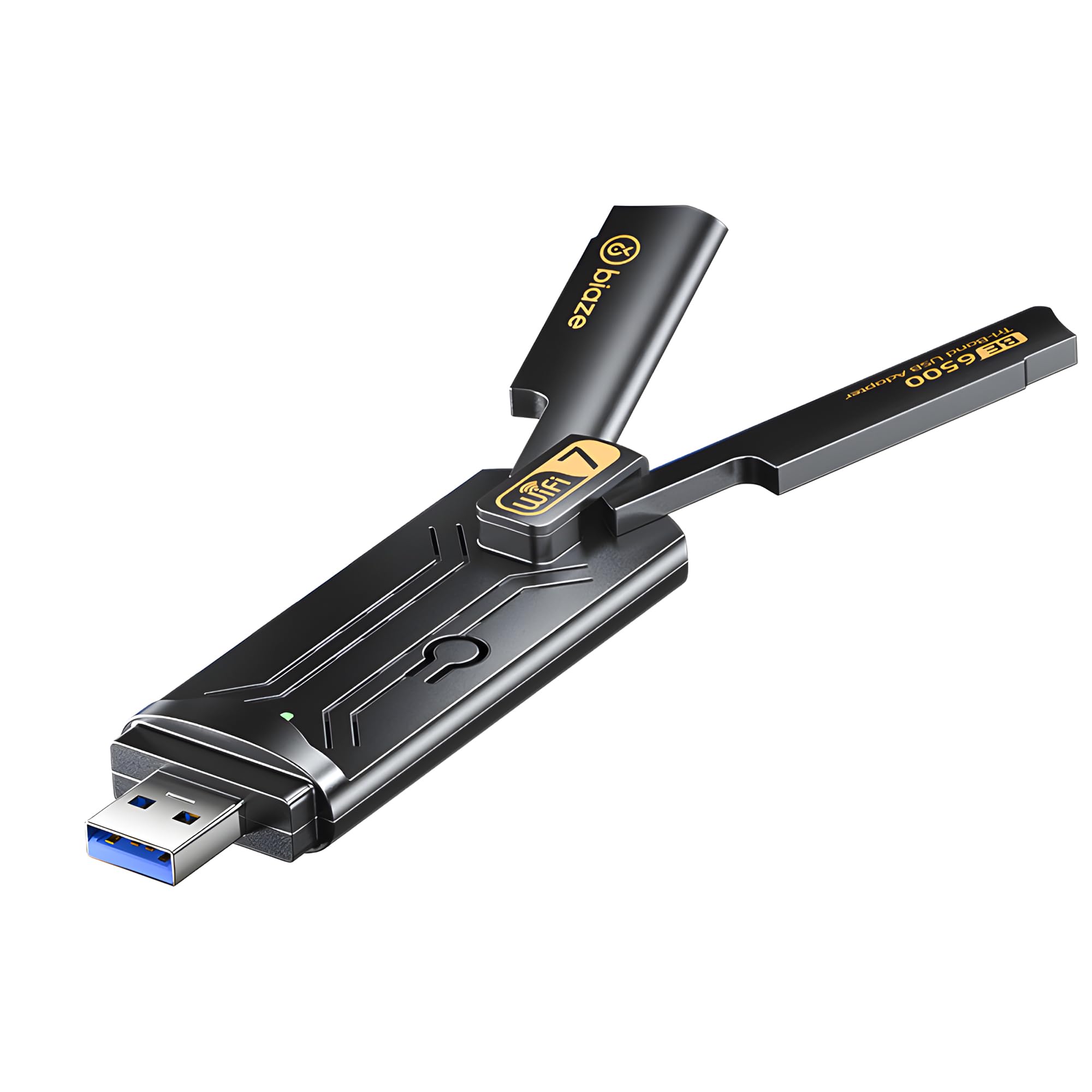 biaze UK20 WiFi 7 Dongle, USB 3.0 WLAN Stick para PC Windows 10/11, 2.4G/5G/6G| Cifrado WPA3 | MU-MIMO | OFDMA | Adaptador WLAN