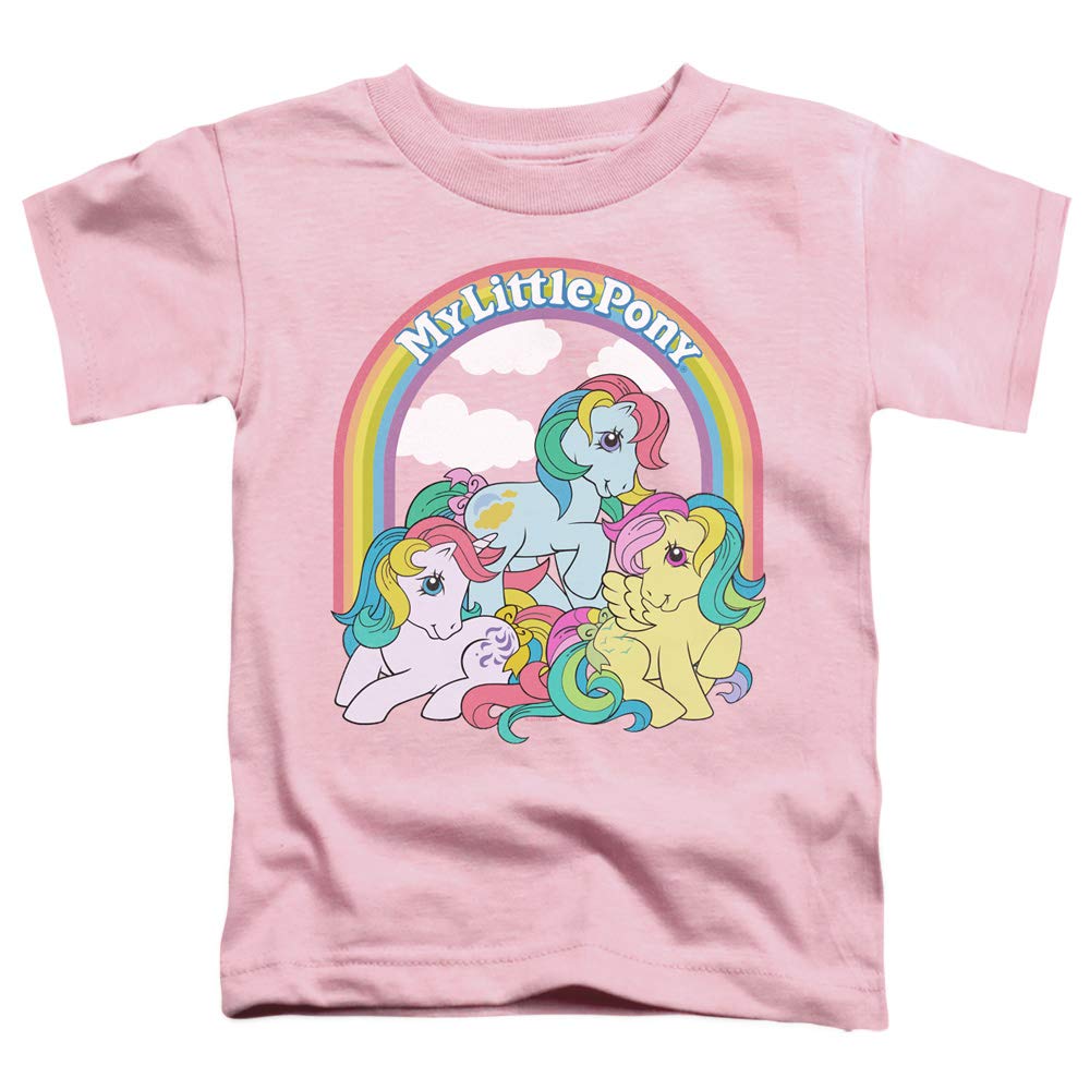 My Little Pony Retro Under The Rainbow Unisex Toddler T Shirt for Boys and Girls, Large (4T)