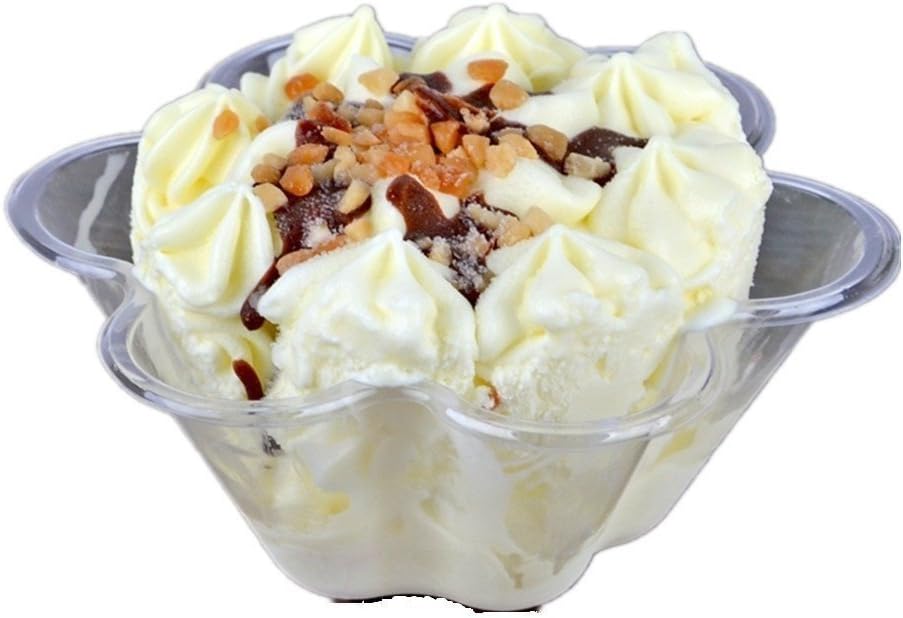 100 Packs 8 OZ Clear Plastic Ice Cream Sundae