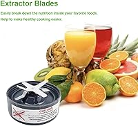 Vista 8 de Replacement Extractor Blade, Fit for NutriBullet 600w/ 900w Pro Series Blender with Silicone Rubber Gaskets Seal Ring for NutriBullet Blender Blade