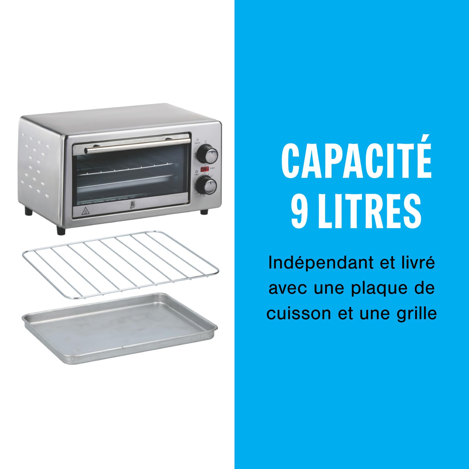 All Ride Four - Four 24 V via Allume-Cigare - Mini four pour les Déplacements en Camion ou Camping-Car - Gamelle Chauffante Camion - 300 W - 9 litres - Acier inoxydable, Argenté.