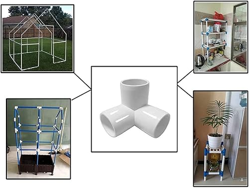 Accesorios de PVC de 3 vías de 1 pulgada, codo cruzado de esquina de 90 grados para tubería de cobertizo de invernadero, camiseta de conexión de