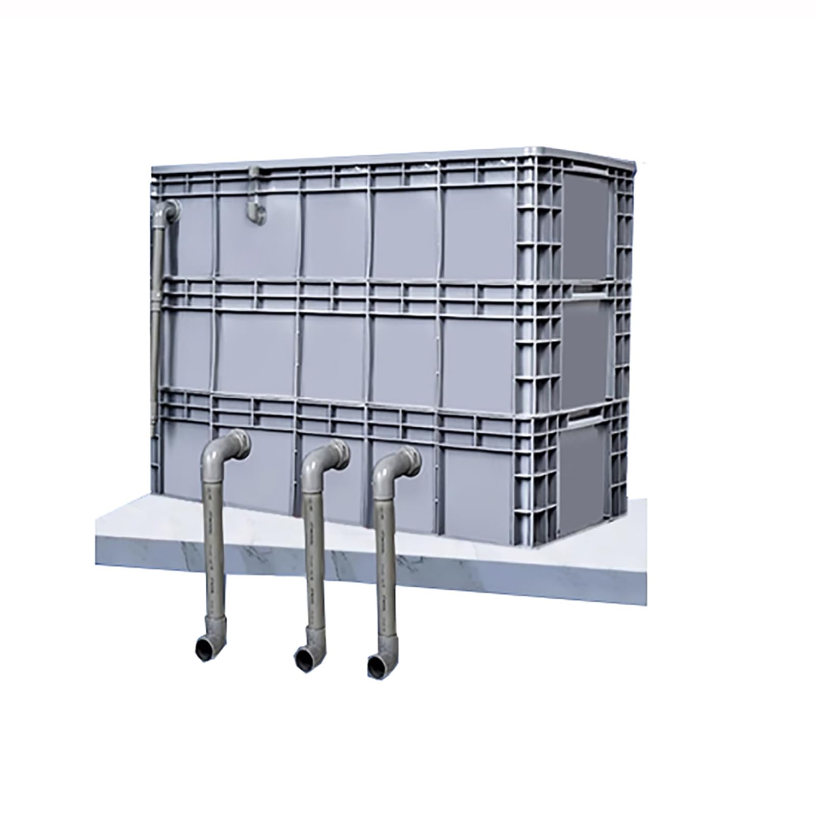 Filtro per Acquario, Grande Scatola Filtro Esterna per Acquario - Circolazione efficiente dell'Acqua per acquari e laghetti, Colore Grigio, Ideale per acquari d'Acqua Dolce e salata