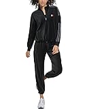 Women's Velour Fabric Cargo Pockets Pullover Half Zip Ghost Debossed Logo Taping