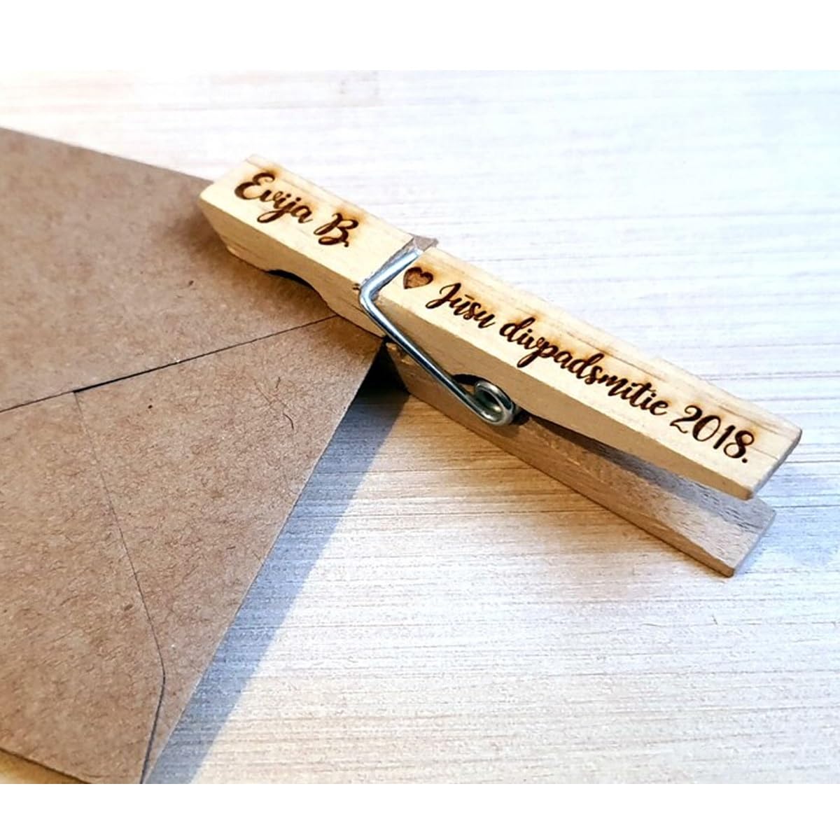 150 Mollette In Legno Colorato - Set Con Corda Di Iuta, 2.5/3/3.5cm, Per Decorazione - Foto 3