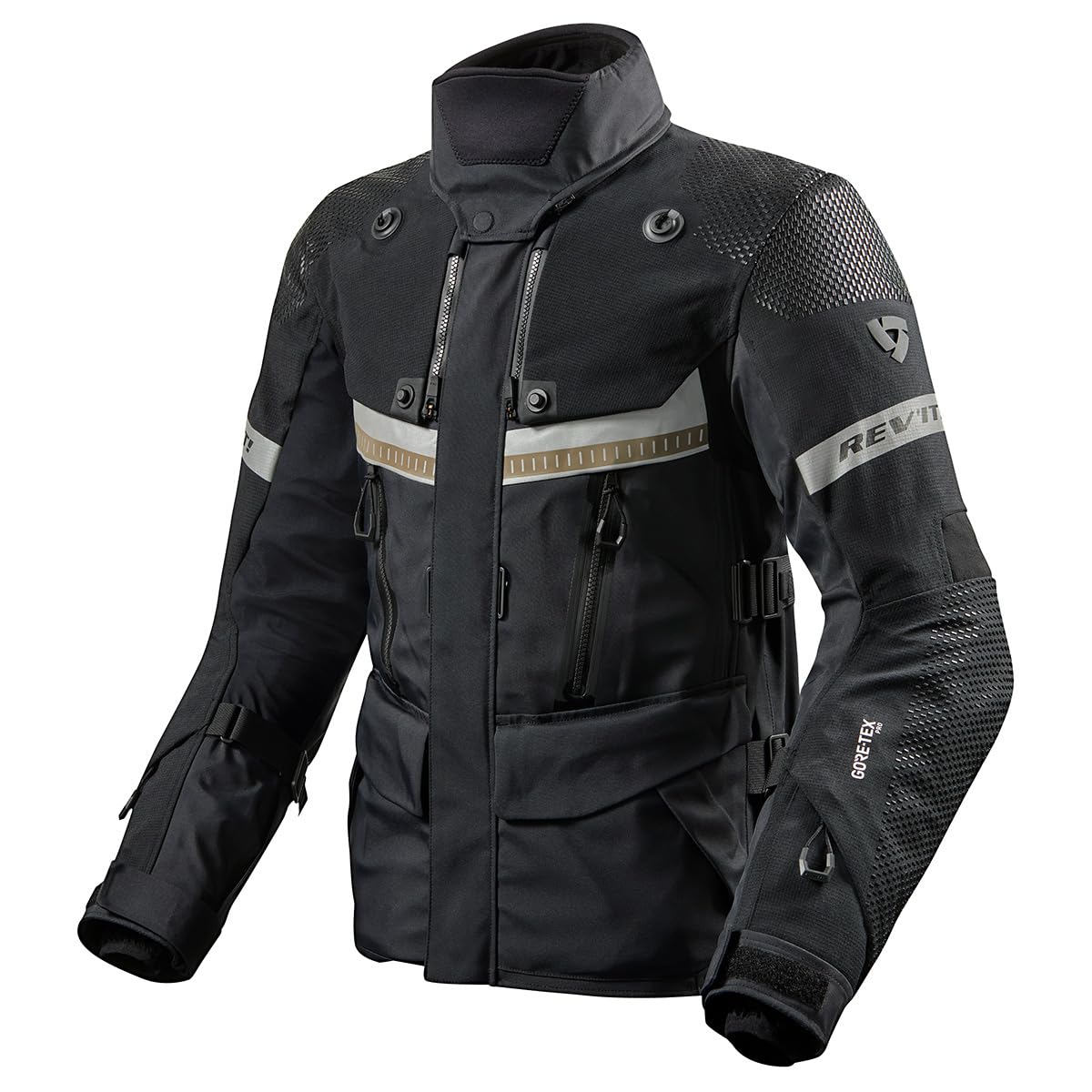 REVIT Mens Dominator 3 GTX Adventure Touring Motorcycle Jacket Black - 2X-Large