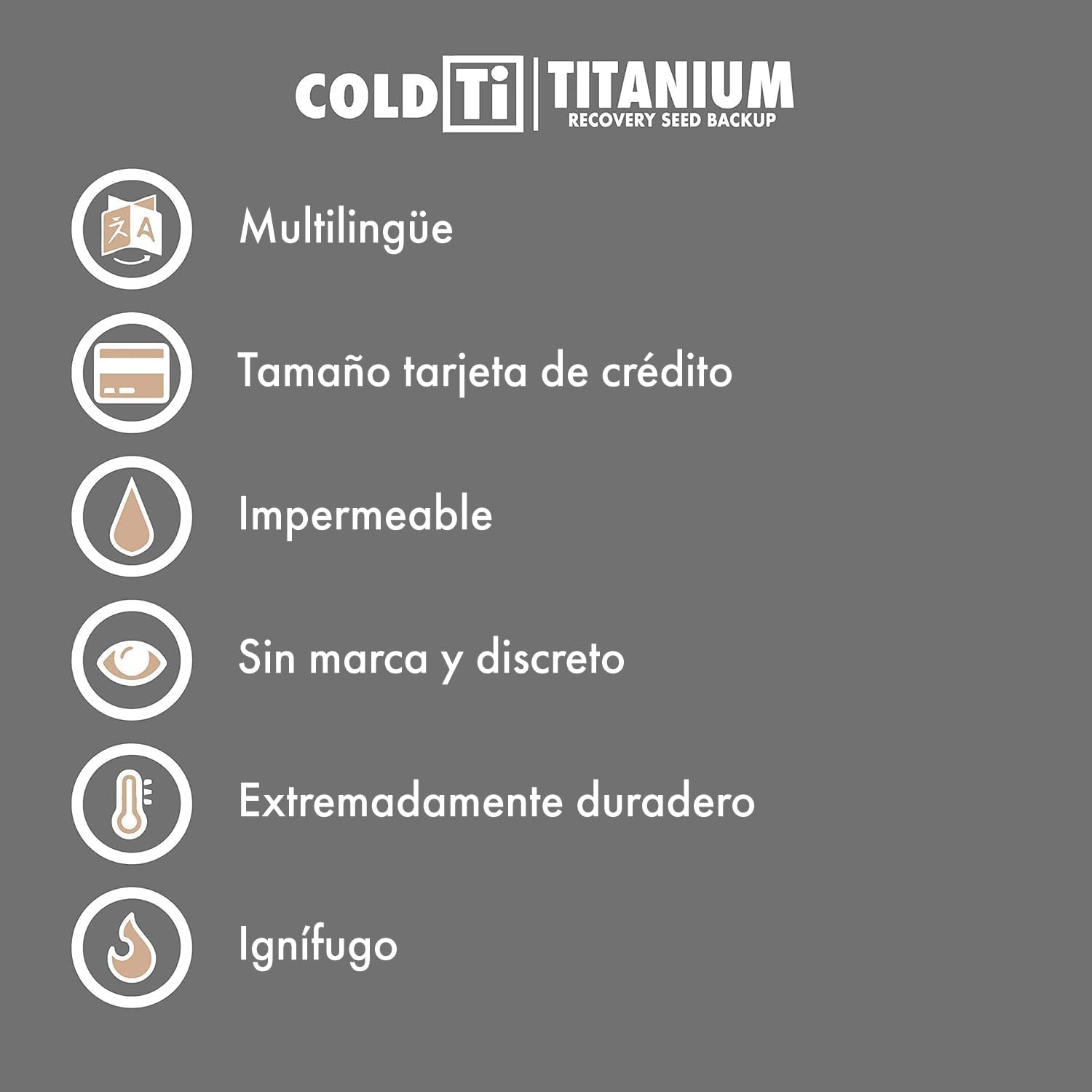ColdTi - Placas de Titanio para Frase Semilla Bitcoin (2 Placas, Punzones y Sellos) - Almacenamiento Seguro Billetera Fría Criptomonedas - Seed Phrase Metal Premium