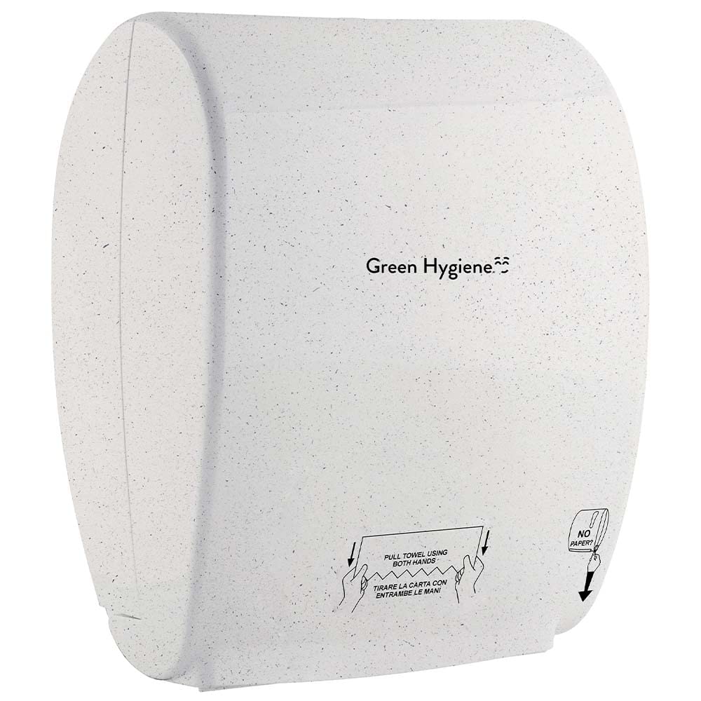 Green Hygiene Autocut Long Runner Towel Roll Dispenser (Autocut) Made of 25% Wood Fibre, Environmentally Friendly, Ecological