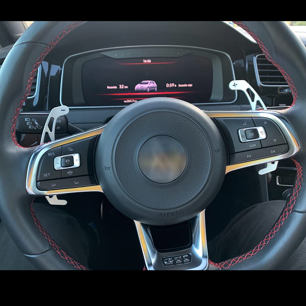 Paddle Shifter Extensions do VW Golf GTI MK7 R-line GTD GTE POLO GTI Scirocco 2019 metalowe czerwone