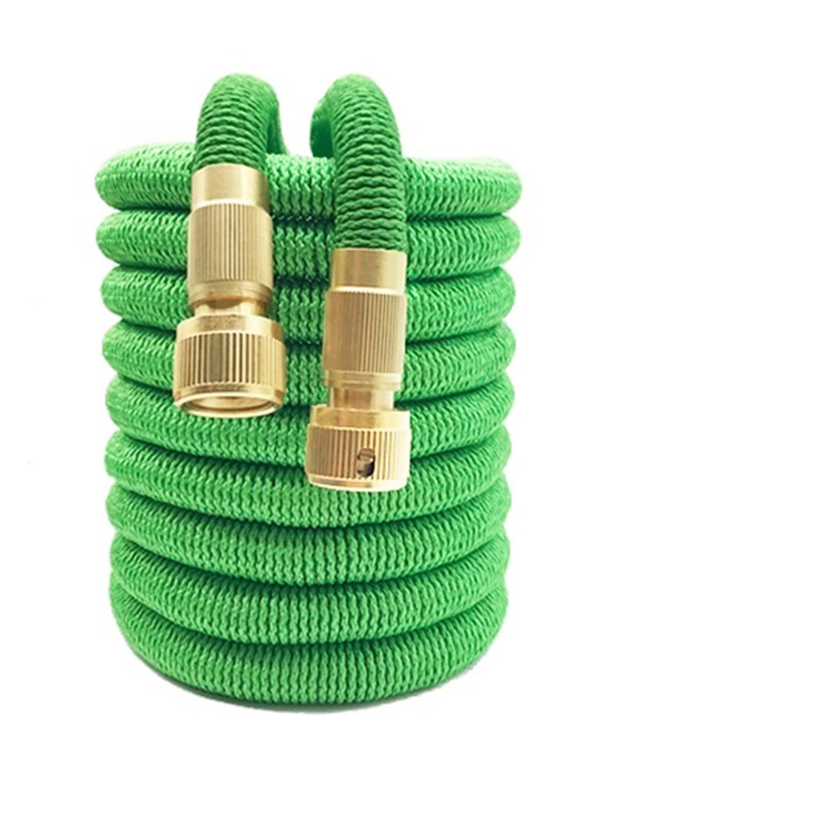 Tubo da giardino irrigazione espandibile for acqua flessibile for autolavaggio ad alta pressione Circolazione Fluida(Green,50FT-15M)