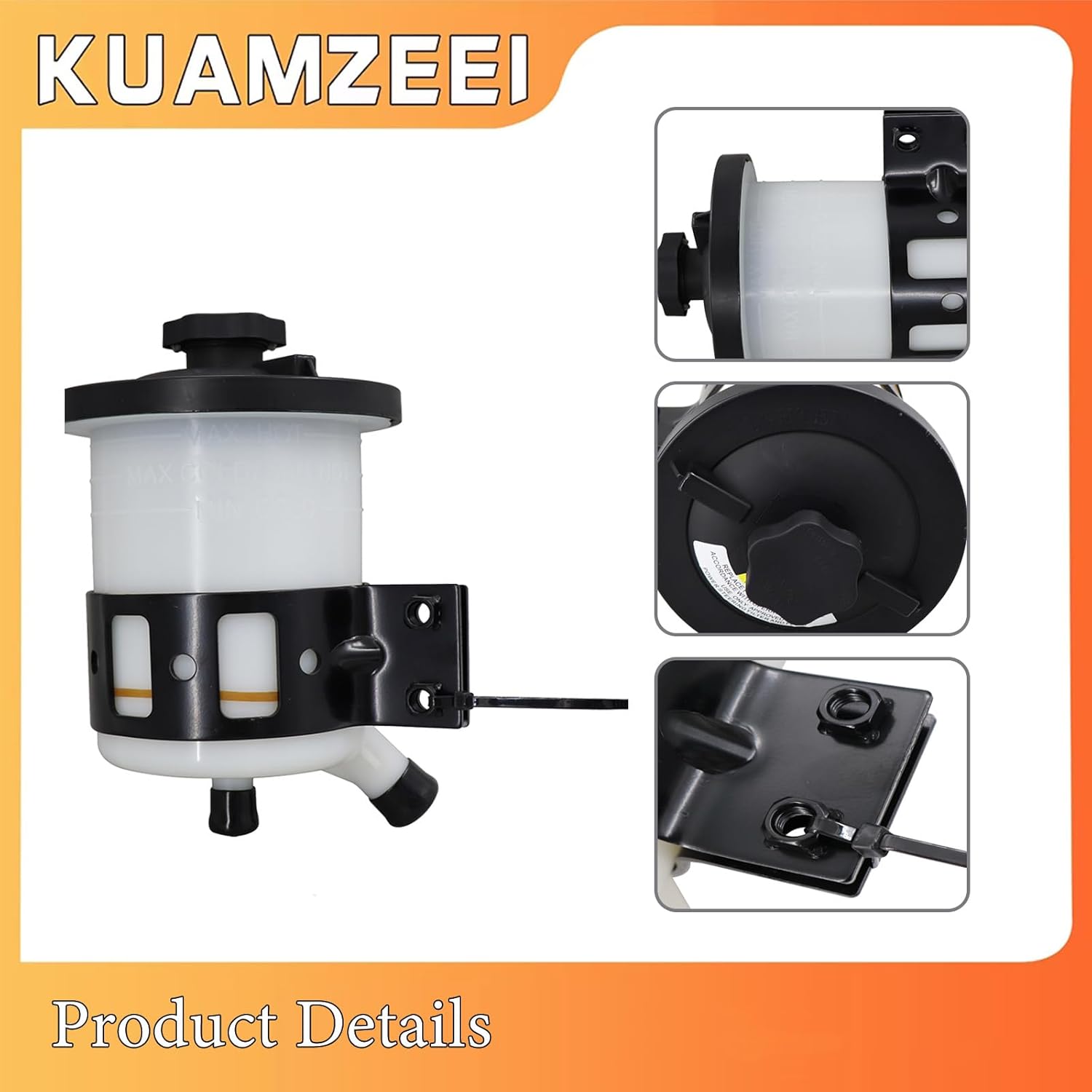 Heavy Duty Power Steering Reservoir Tank with Bracket 603-5106 3558153C93, for International Harvester Truck 4300 4400 7300 2002-2016