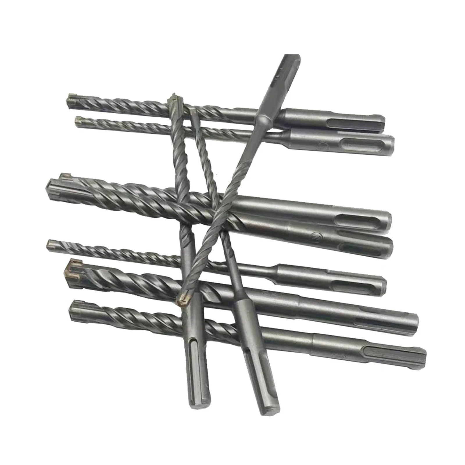 2 sztuki młota elektrycznego udarowego SDS PLUS Double Helix 4-ostrzowe wiertło do betonu ze stopu(25 x 450mm/17.71in)