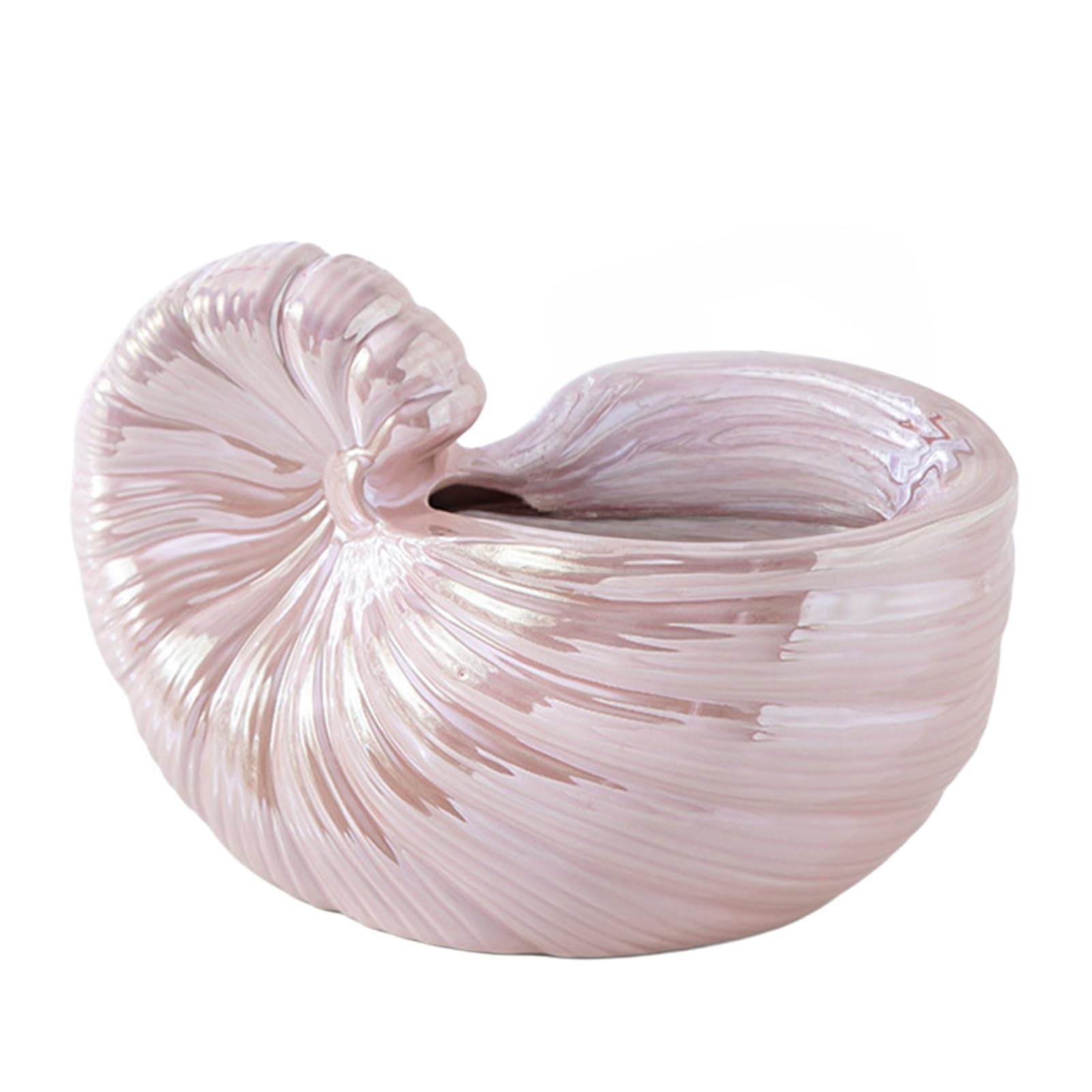 Glifora Ceramics Tissue Box with Spiral Conch Surface Design - Matte Glaze, Stain-Resistant, Simple Style Towel Dispenser for Bathroom, Living Room and Desktop