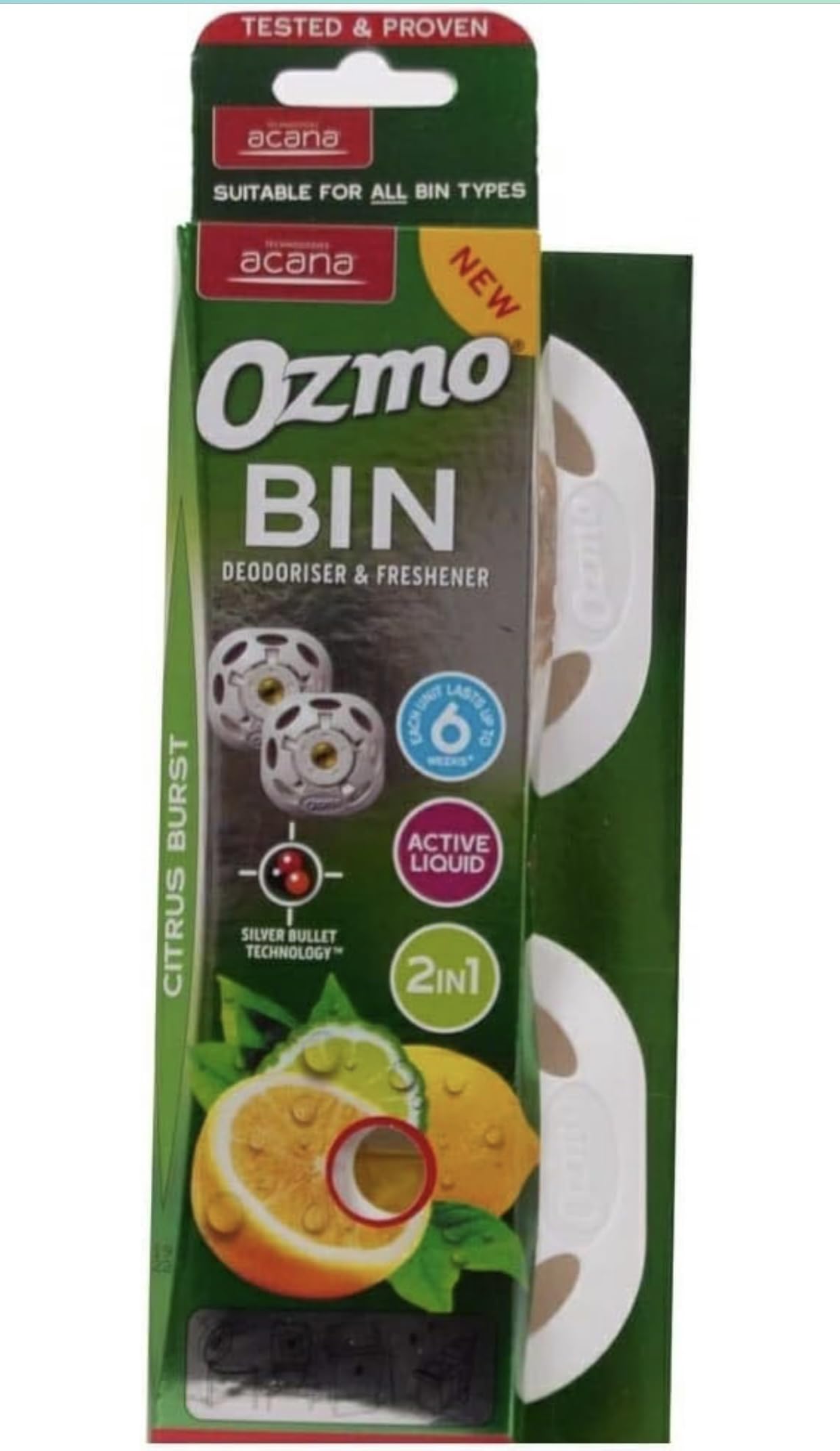 Ozmo Wheelie Bin Deodoriser & Air Freshener - 1 Pack Citrus Fruits