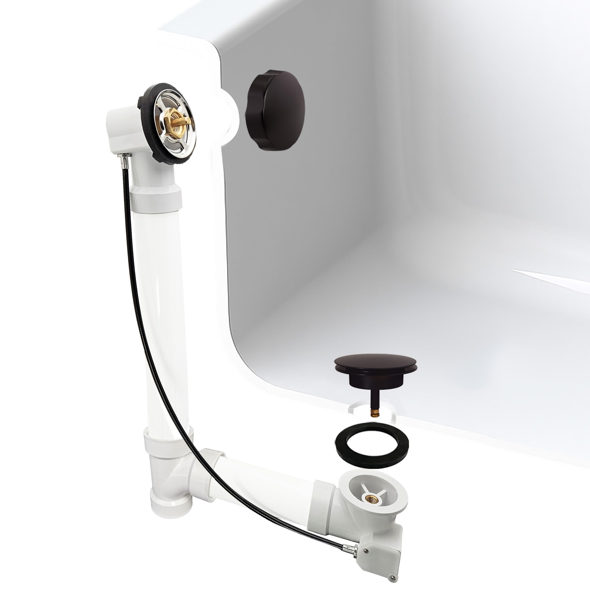 Westbrass d50p35 SCH. 40 Cable de PVC 35 en. Disco desagüe de bañera