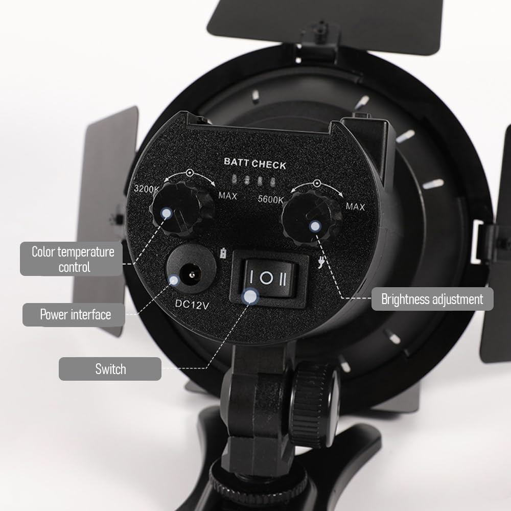 Andoer Luce video a LED RGB, 10 W Luce fotografica 3200 K-5600 K Dimmerabile 5 Effetti di Scena con Porte in Metallo Montaggio a Scarpa Fredda Telecomando, Compatibile con Serie DC/NP