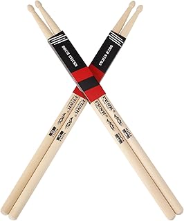 2 pairs Drum Sticks 5A Maple Wood Tip DrumStick,Ideal for Drummers of All Levels,Used for Drums, Percussion and Practice–(5A-Two pairs)