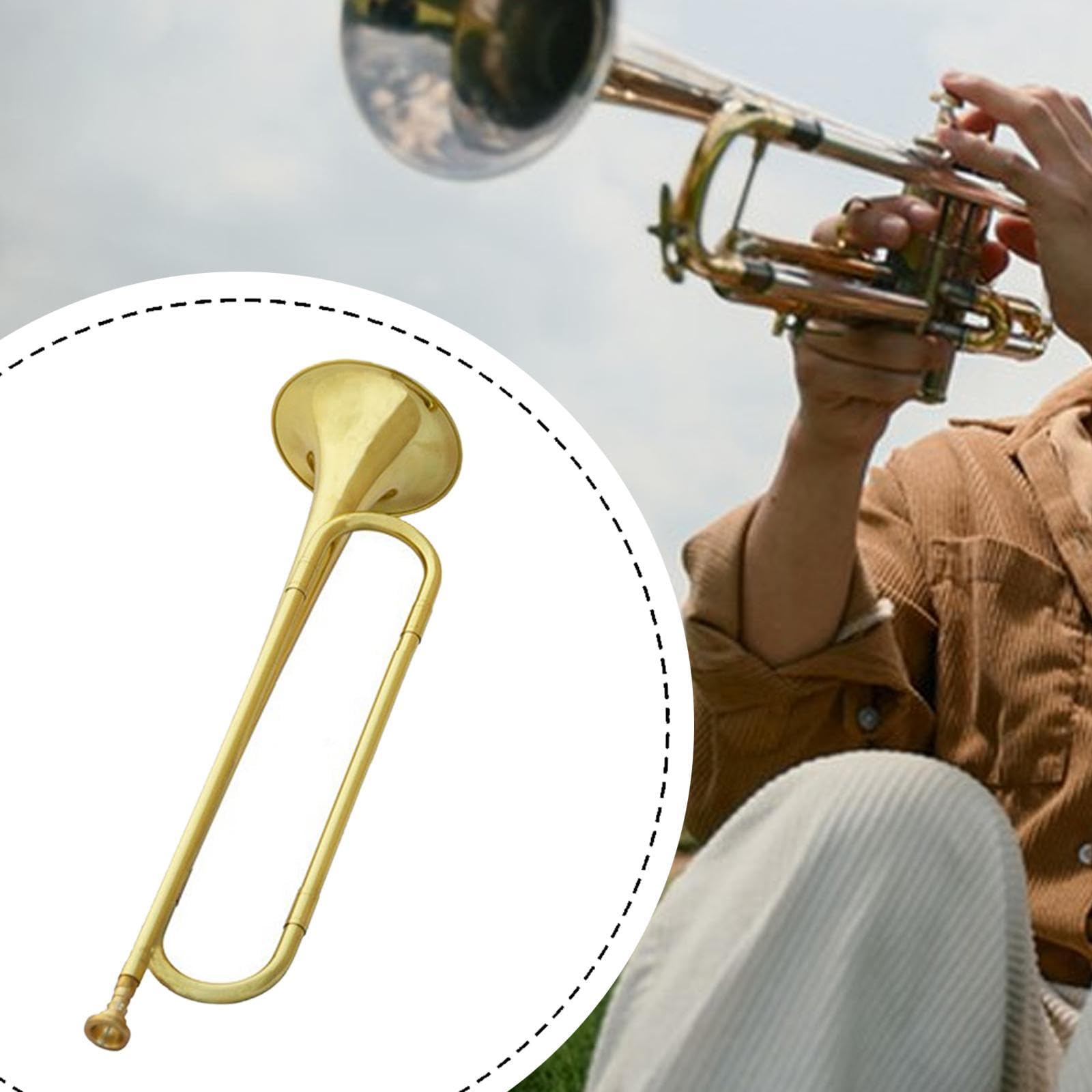 Generic Tromba Da Cavalleria, Strumento a Fiato Classico per Principianti, Festival Orchestrale