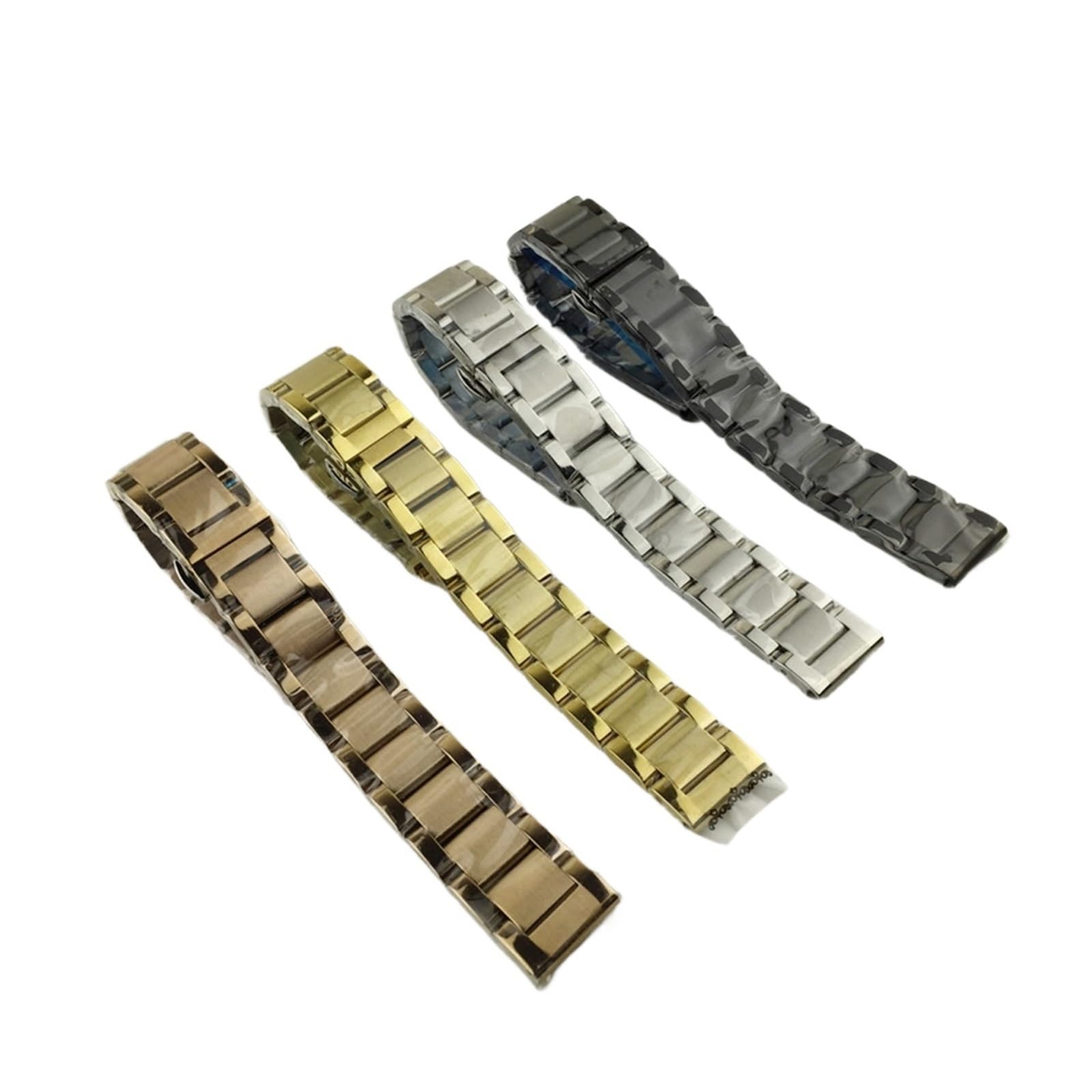 MENGKE Cinturino in acciaio inox in acciaio inox cinturino da polso in metallo 16mm 18mm 20mm 21mm 22mm 23mm 24mm cinturino in oro argento oro nero