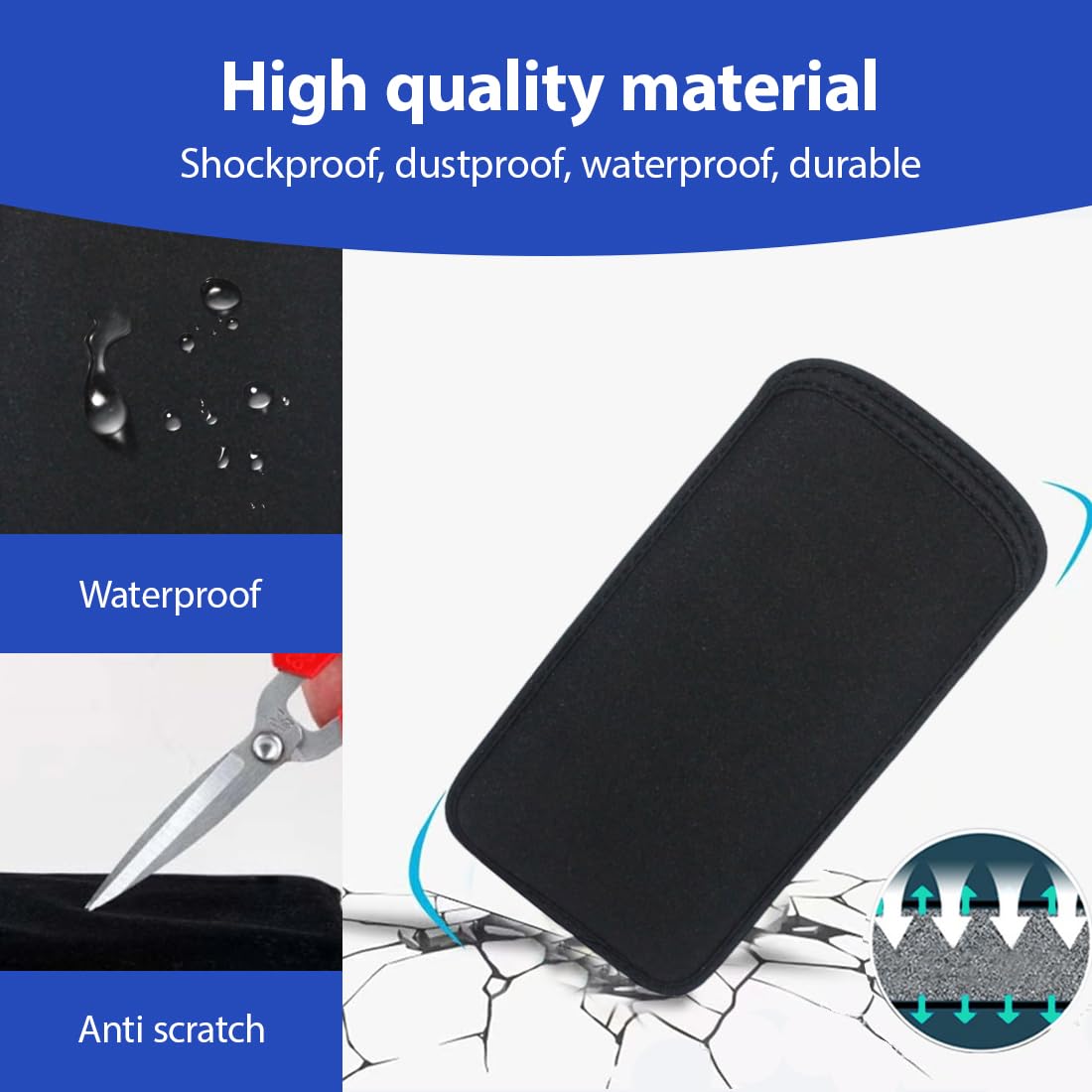 GXGM Custodia Universale per Tutte le Marche e i Modelli Fino a 16.5CM,Calzino Protettivo in Neoprene,Custodia Antiurto,Classic Nero Custodia,per iPhone 17 16 15 14 13 12 Pro Max,S25/24/23 Ultra
