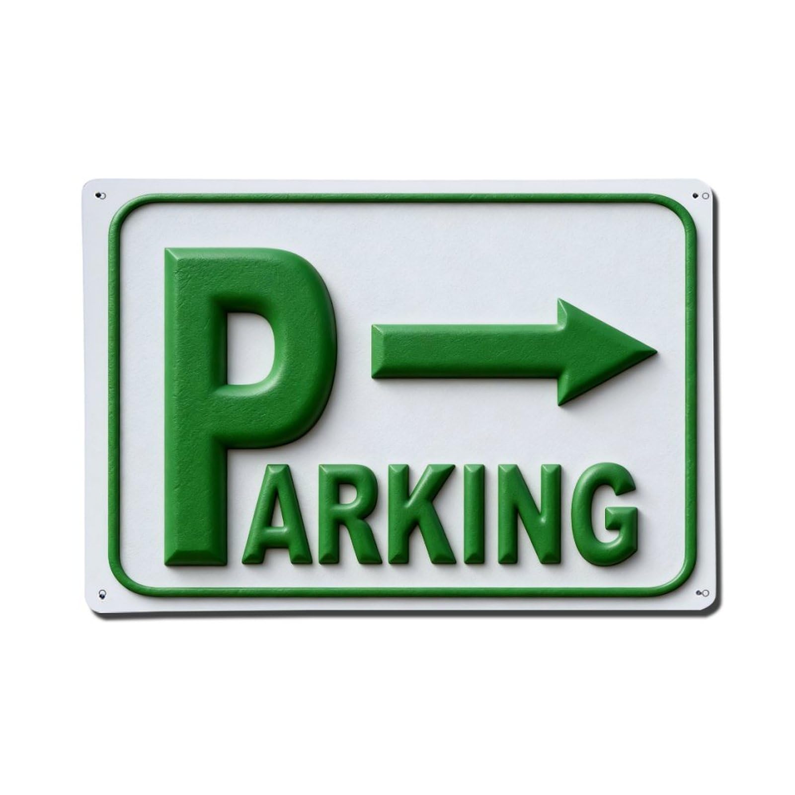Parking Sign With Arrow Right Vintage Metal Tin Sign Retro Wall Decor, Bar Garage Cafe Kitchen Home Wall Art Poster Decoration 8x12inches