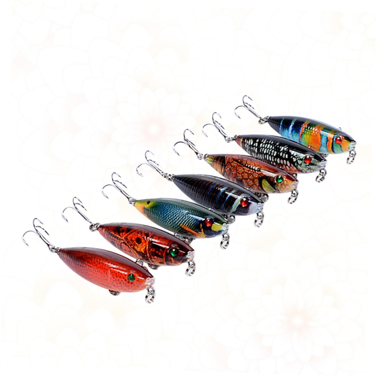 Hemobllo Leurres Flottants Matériel De Pêche Leurres pour Bars Leurres De Pêche Kit De Leurres Durs Crayons Triples Puissants Swimbaits Réalistes Appâts De Pêche Crayon Appâts