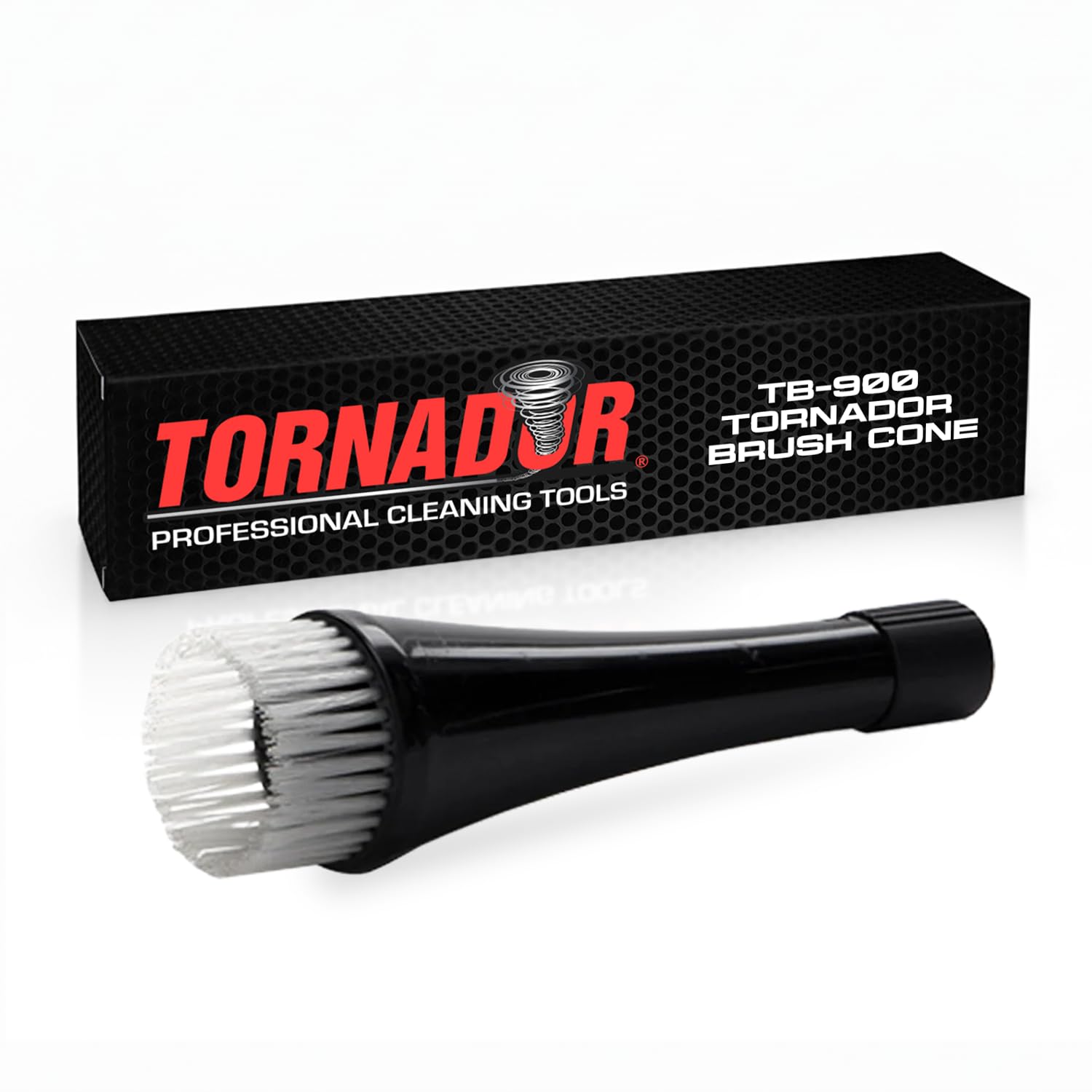 Tornador TB-900 Brush Cone for Z-020 Black and Z-030 Max | Air Driven Rotating Bristles | Noise Reducing Design | Easy Snap-On Fit | Designed for Automotive Interior Cleaning