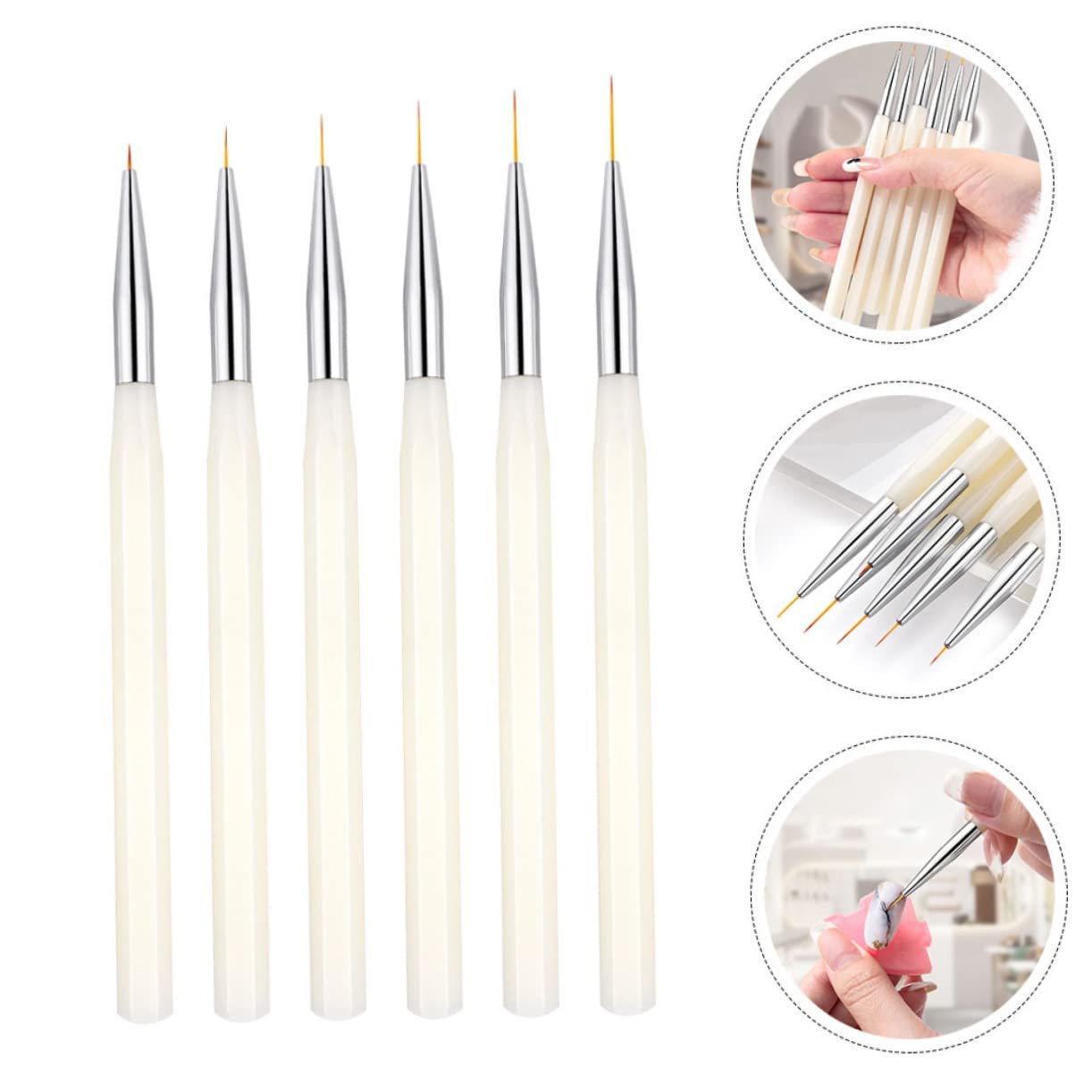 FRCOLOR 18pezzi Pennelli Per Nail Art Pennelli Manicure Per Disegni Unghie Per Nail Art Flessibili e Facili Da Usare Per Creazioni Uniche e Chic