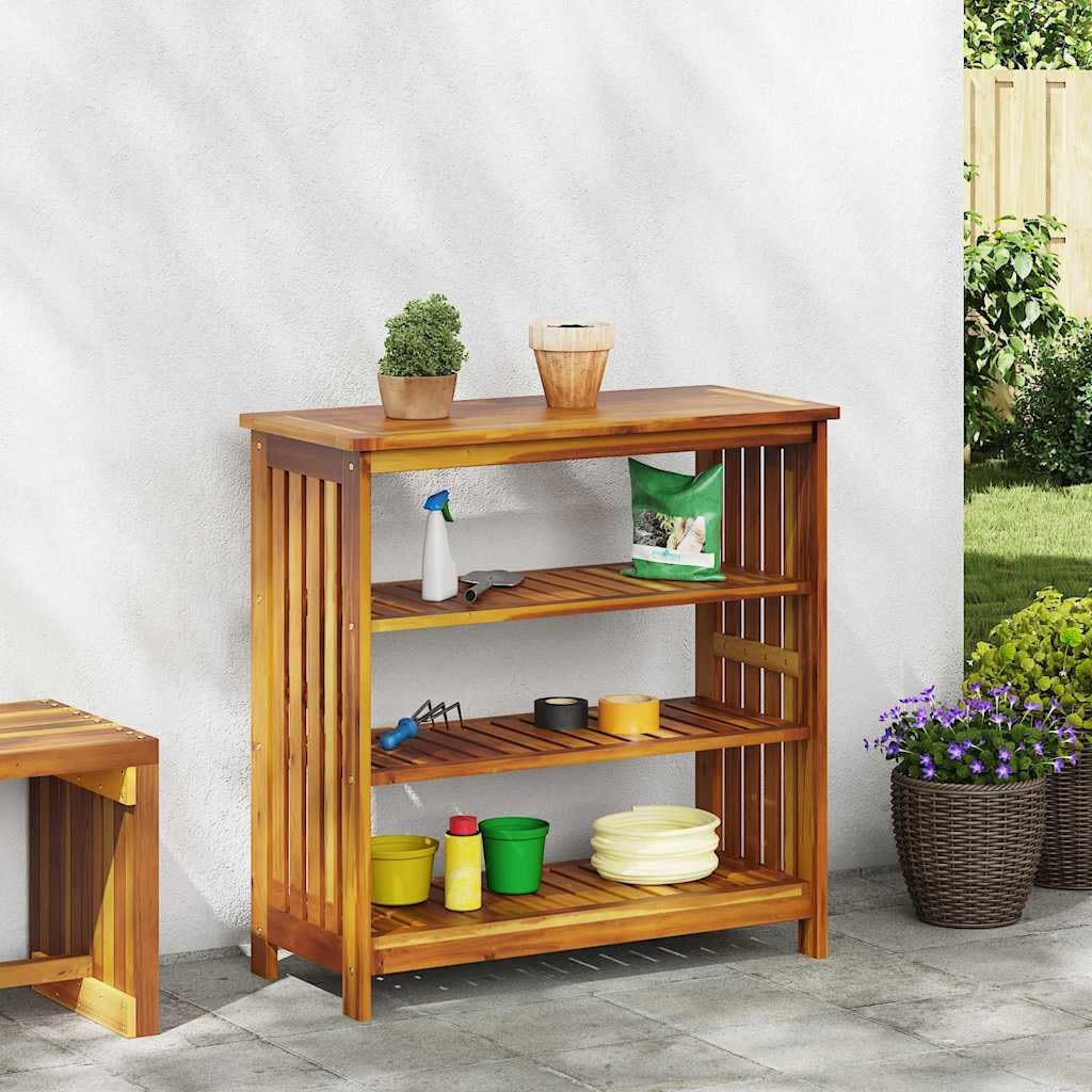 vidaXL Szafka ogrodowa Naturalny 90 x 40 x 90cm Lite Drewno Akacji, Ogród i taras, prostokątny, solidny kredens z akacji, nowoczesny, na narzędzia, meble odporne na warunki