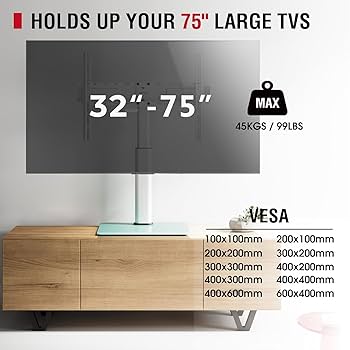 Amazon.com: Swivel Universal TV Stand for 32-75 inch TVs with Tilt