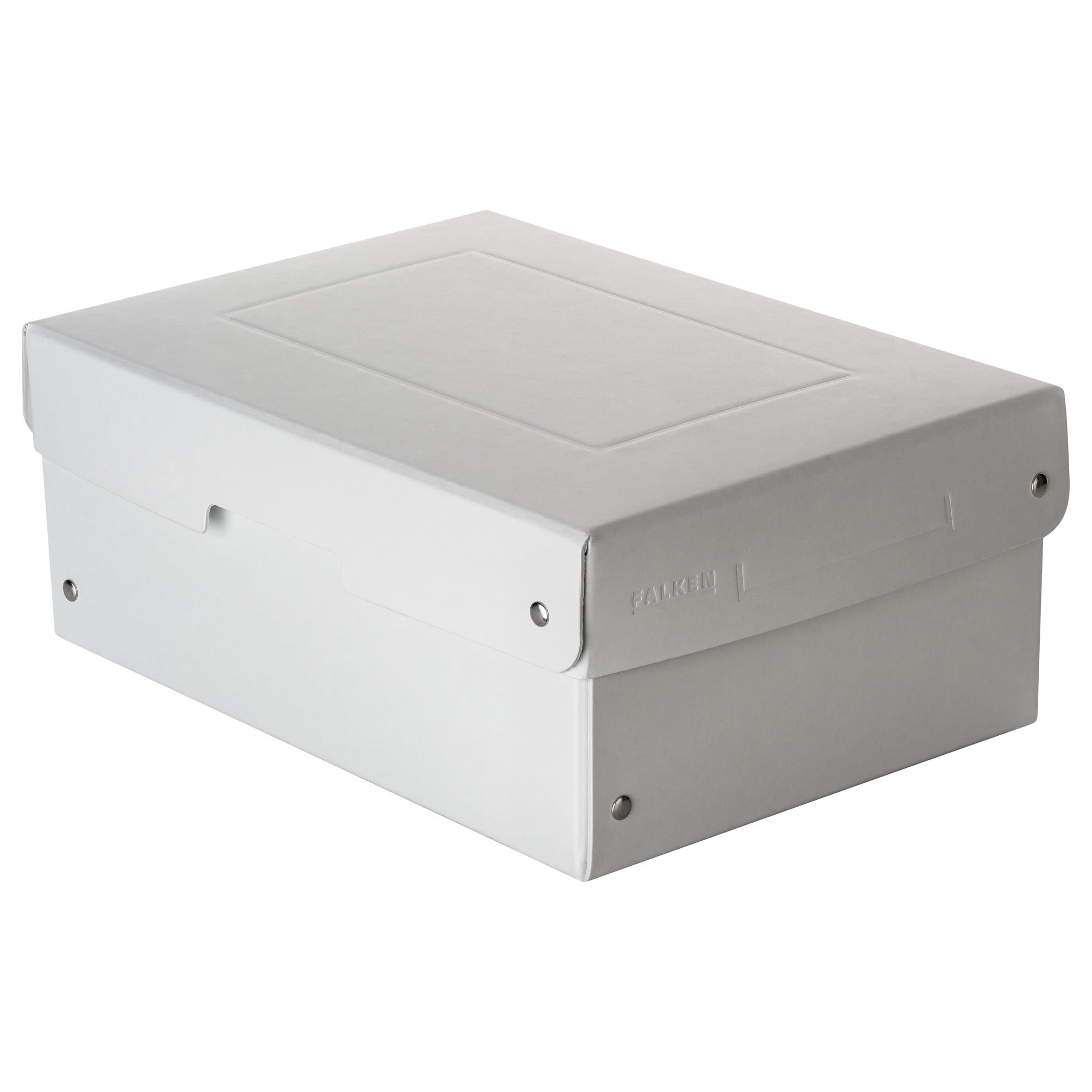 FALKEN Original PureBox Pro. Made in Germany, 100 mm high, DIN A5, DIN ISO 9706, DIN ISO 16245-A. Acid-free and ageing resistant storage box with lid, suitable for archiving box