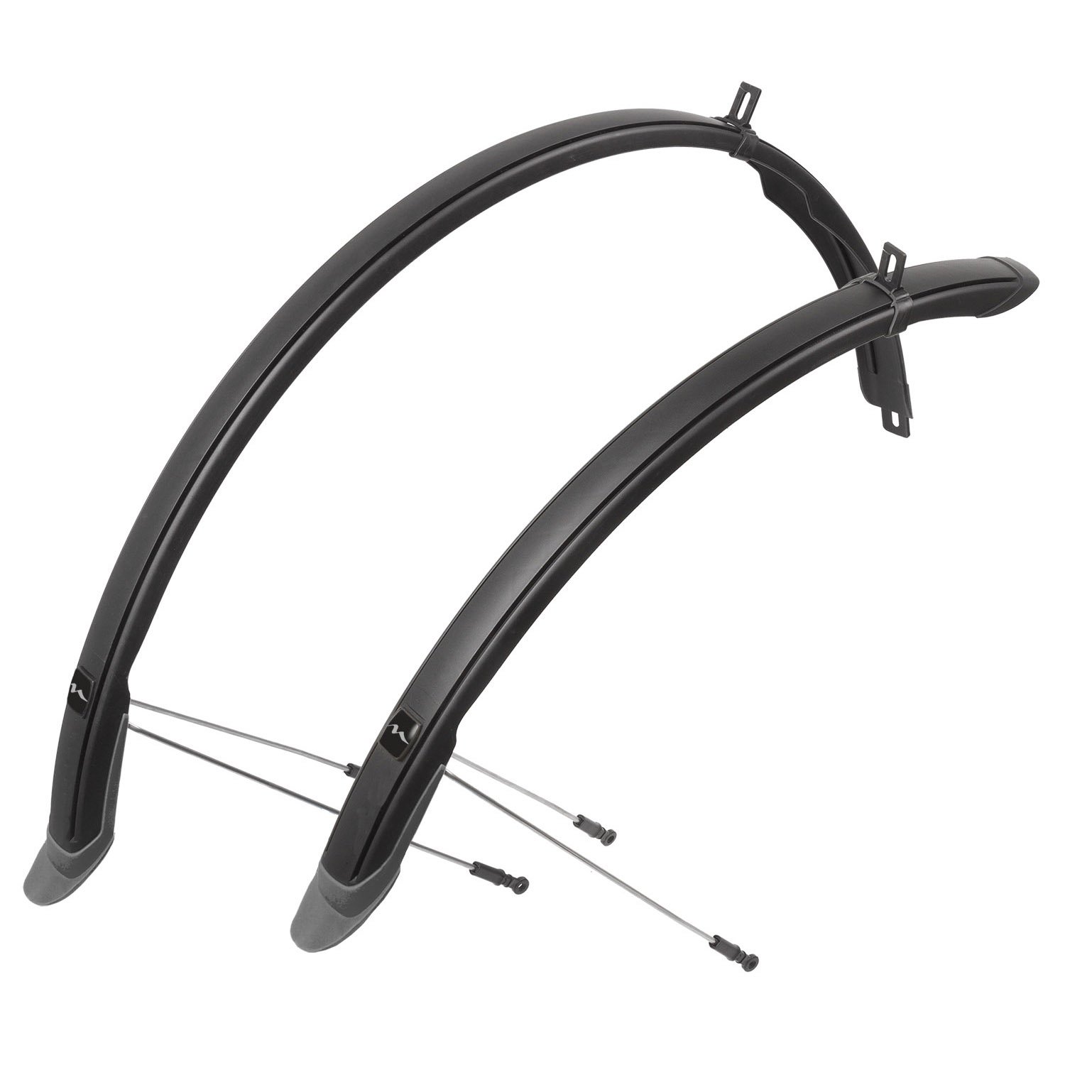 M-Wave Fahrrad Schutzblech-Set 28 Zoll, 45 mm, flexibel, Gummi-Spritzschutz, MUD MAX II F+R Sport & Freizeit