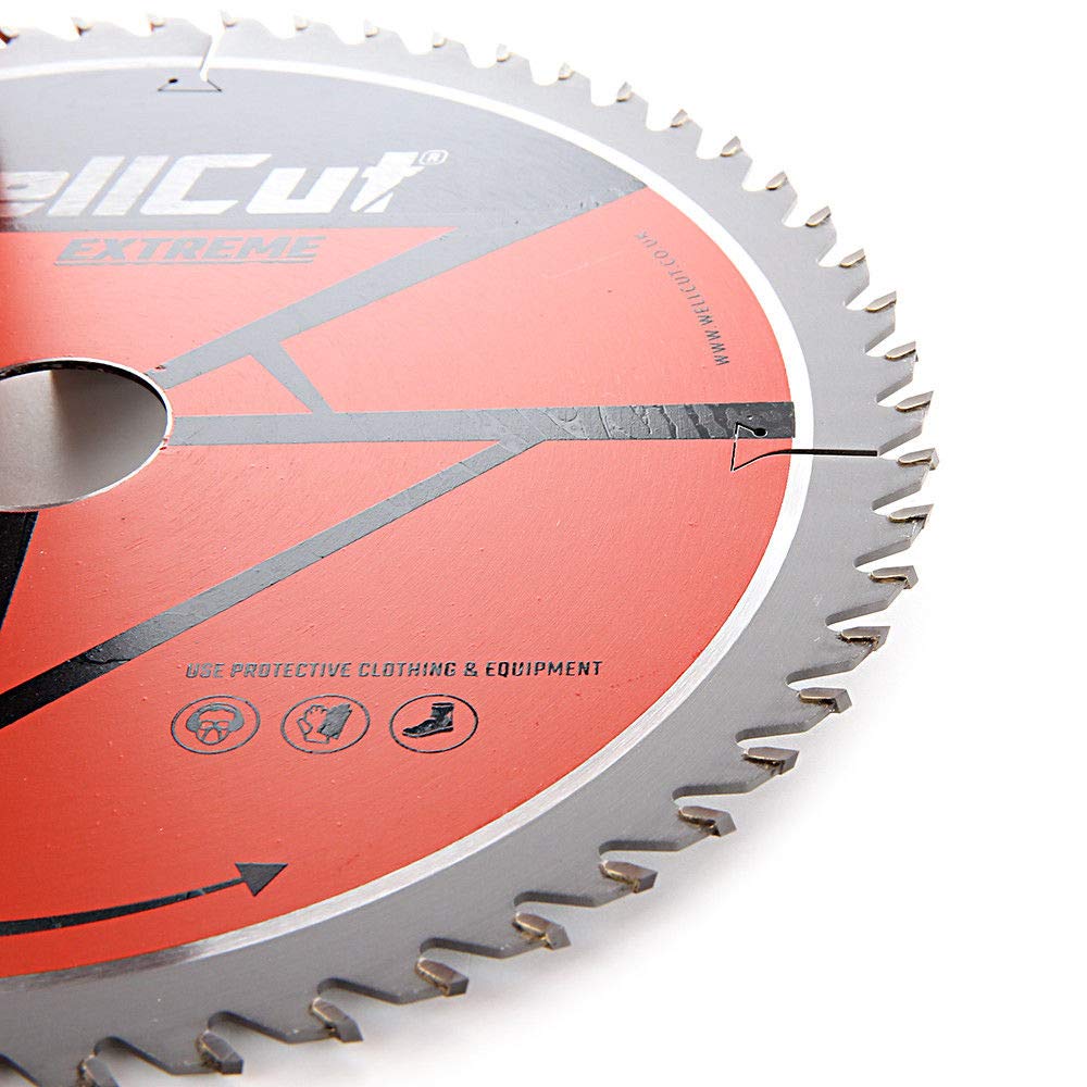 WellCut TCT - Lama per sega 216 mm x 60 T x 30 mm, adatta per LS0815, DWS777, DWS774, C8FSR, KGS216, confezione da 4