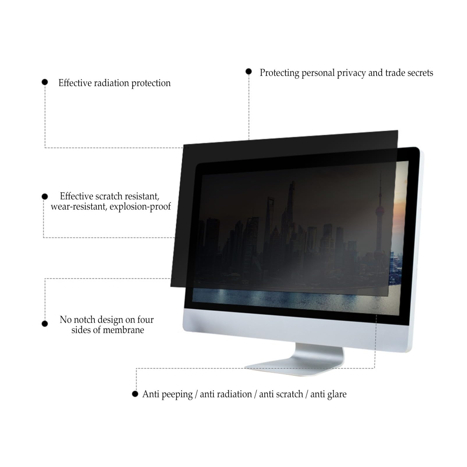 Uonlytech Pellicola Protettiva per Schermo per Notebook - Accessorio per Computer Peeping Film Facile da Installare