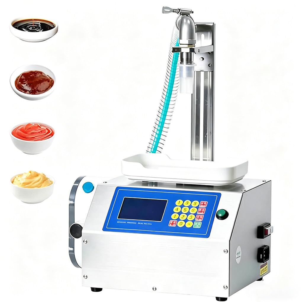MHKHBA Automatic Filling Machine Fully Automatic Quantitative Filling Machine for Viscous Liquids, Suitable for Filling Tomato Sauce, Syrup, Paste, Emulsion, Etc A7