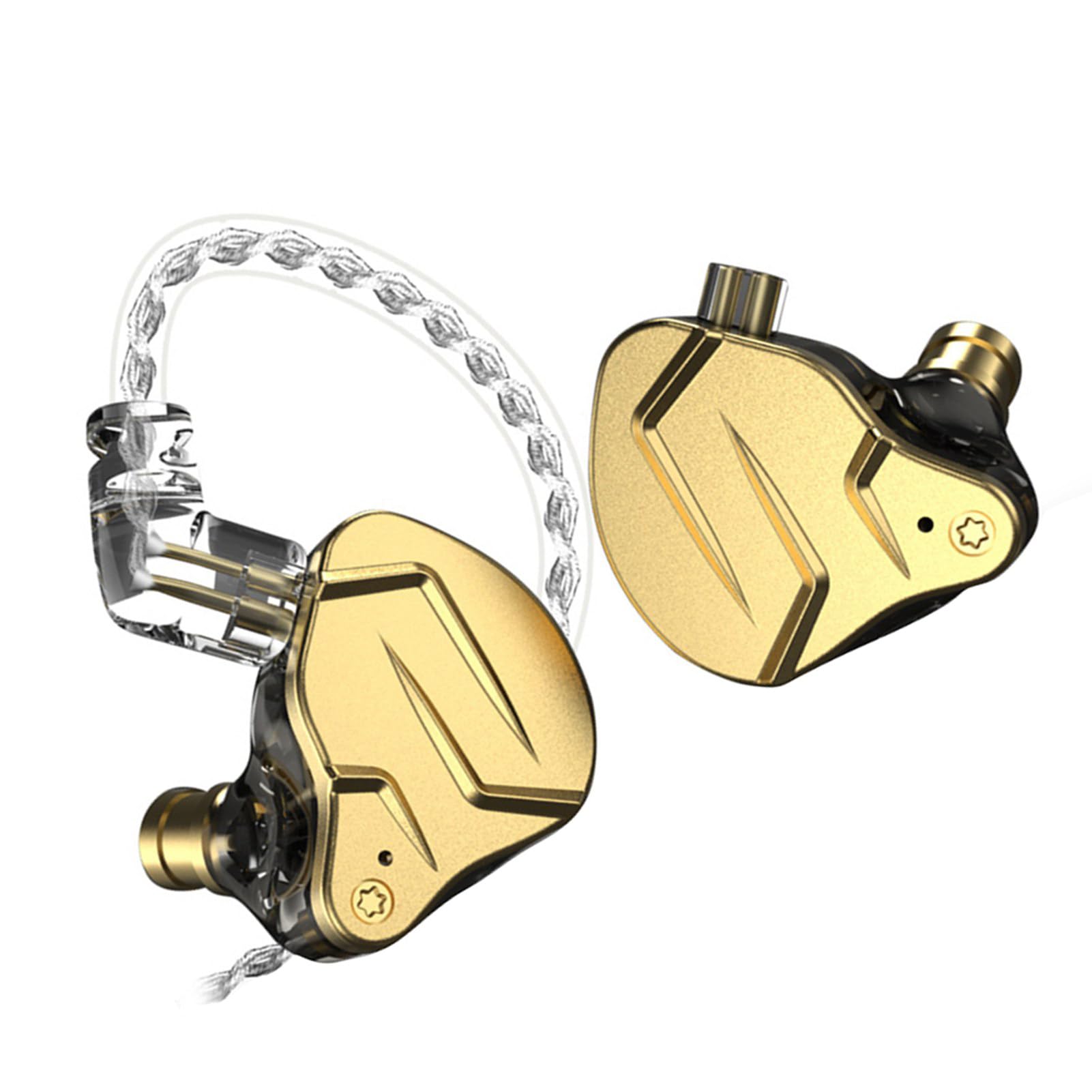 Écouteurs Filaires Hybrides HiFi DJ Running Sport, Conception Métallique Exquise 1BA + 1DD, pour équipement de Prise 3.5mm (sans Micro)