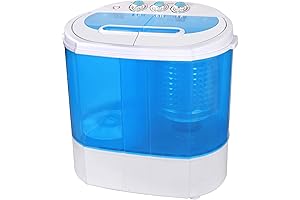 SUPER DEAL Small Portable Washing Machine 9.9lb Mini Compact Washer Twin Tub...