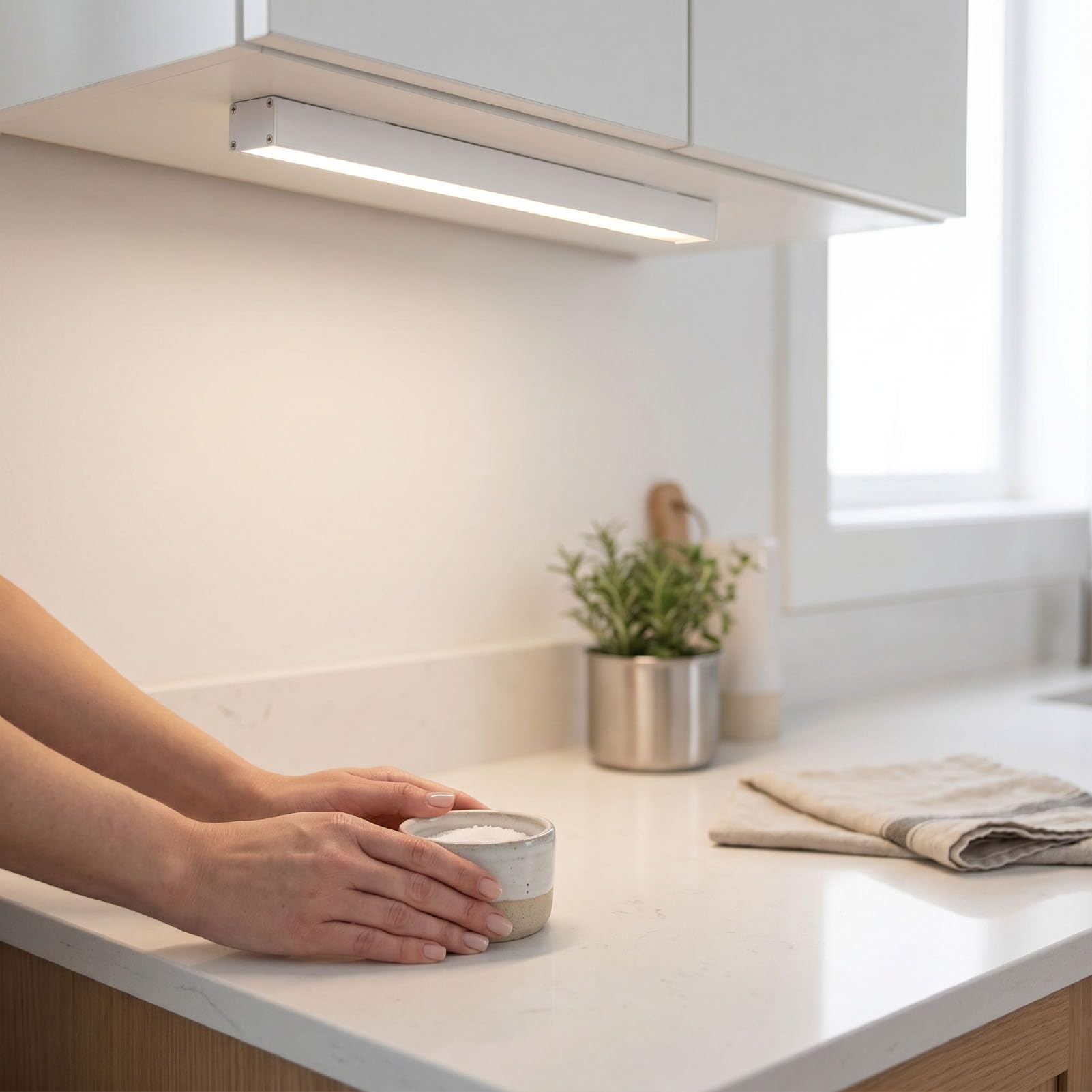 Hyuduo Kinkiet ścienny LED o Mocy 24W i Barwie Ciepłej Bieli 3000K (60cm)