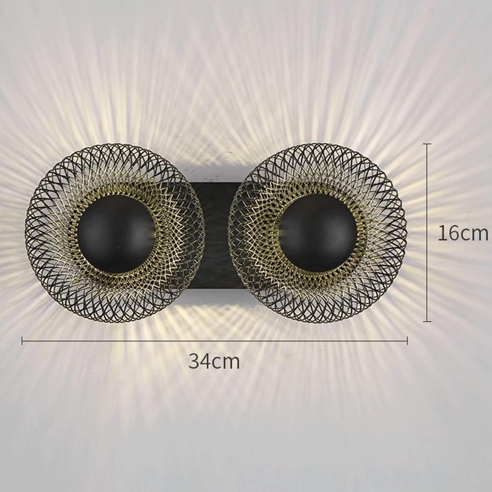 Metal Wall Sconce Light Fixture Mesh Shade Sconce Wall Lighting, Wall Mounted Vanity Light Fixture