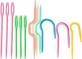 12 pcs 3 Sizes ABS Plastic Knit Cable Stitch Knitting Needles,U Cable Stitch Holders,Stitch Knitting Needles Smooth Crochet Hook Crooked Needle Twist Curved Crochet Hook,U-Cable Stitch Holders