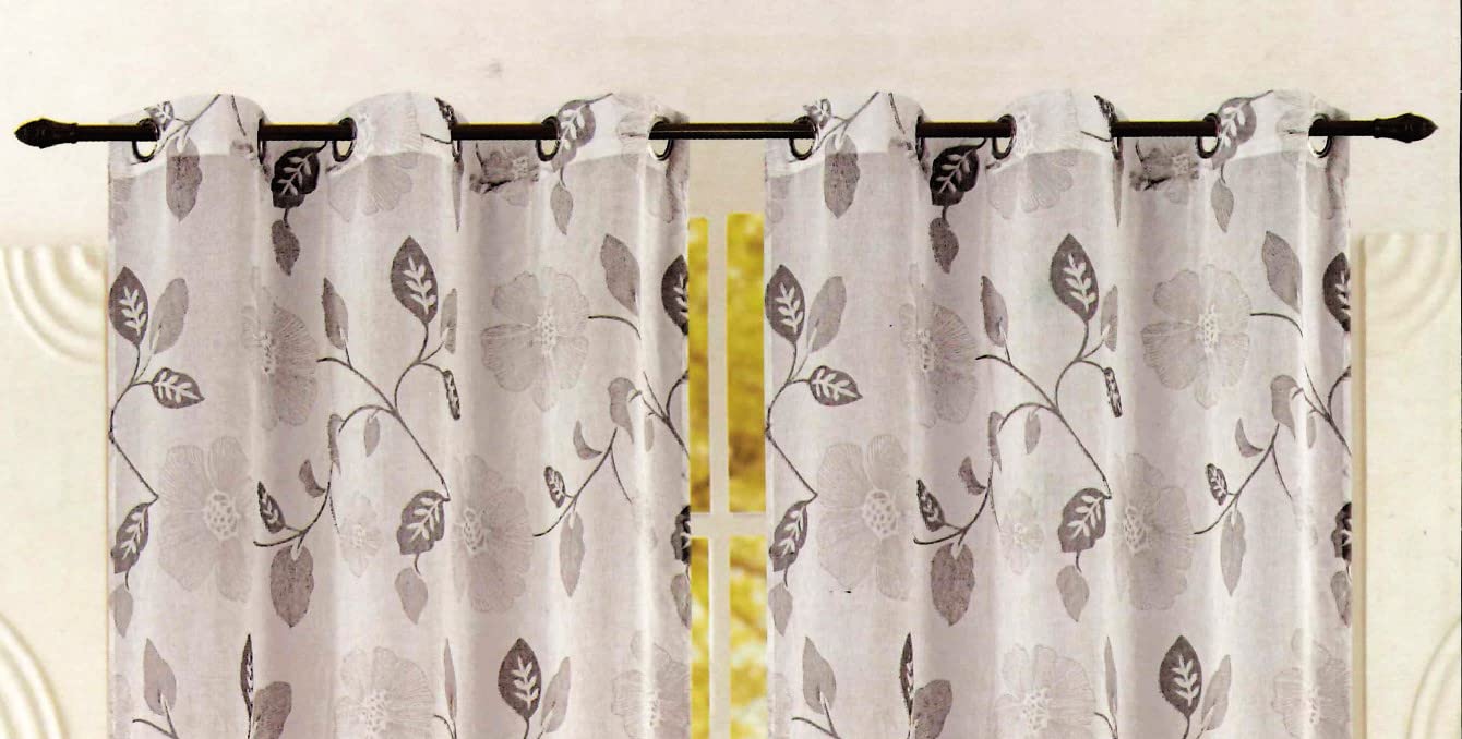tenda art miste fantasie floreali primaverili autunnali con fiori e foglie drappeggi con 8 anelli in ferro molto scorrevoli in tessuto leggero non coprente semitrasparente dis cosmos