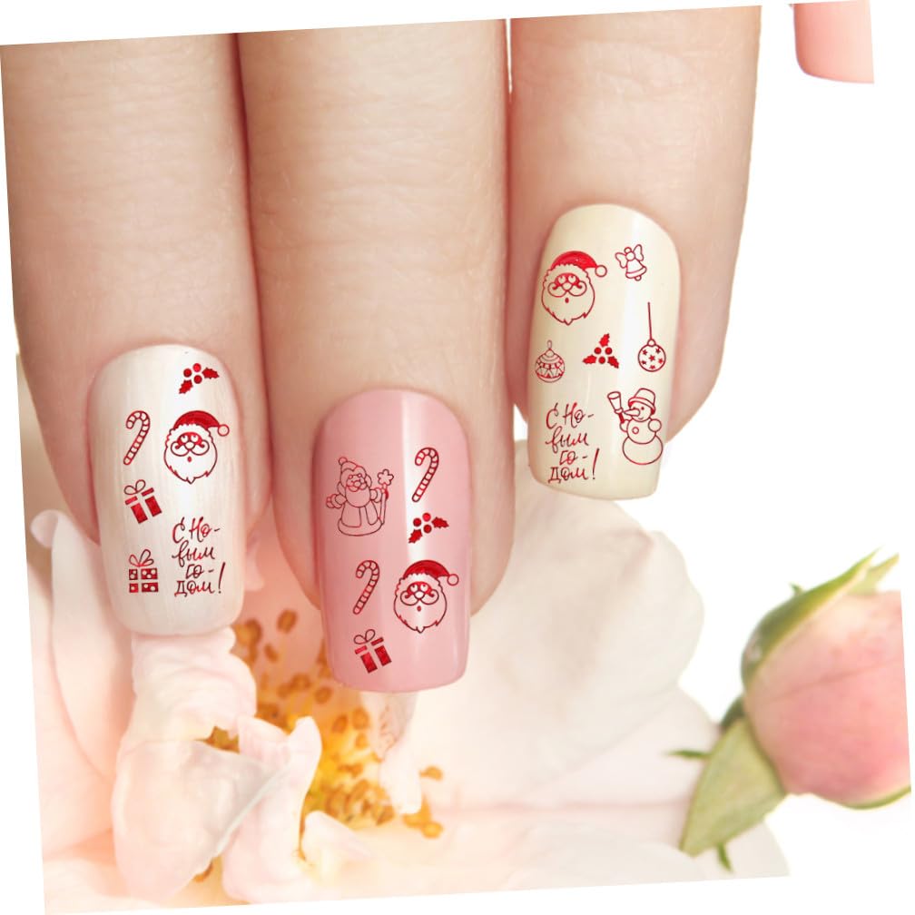 Healvian 27fogli Nail Art Stickers Adesivi Autoadesivi Per Unghie Con Design Natalizio Decorazioni Per Manicure Facile Da Usare e Sicuro Per Tutti Tipi Di Unghie