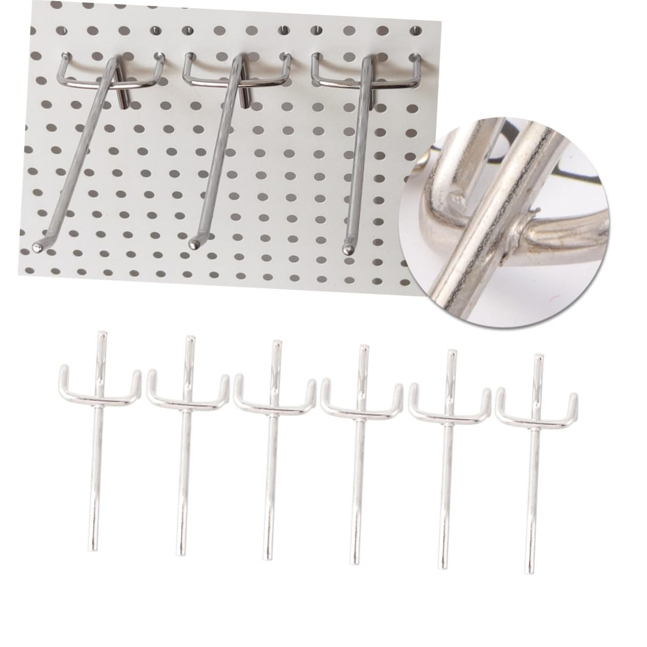HOMOCONO 50pcs Pegboard Display Hook Pegboard Hardware Peg Board Tool Utility Hooks Screwdriver Store Product Hook Pegboard Organizer Hooks Shop Heavy Duty Shelving Bathroom Hooks