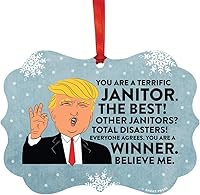 Vista 80 de Andaz Press Presidente Donald Trump Fancy Frame Recuerdo Adorno de Navidad, Regalo de broma de Técnico de Farmacia, 1 paquete, divertidas ideas