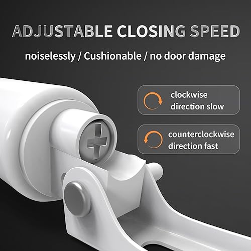 Miniatura 9 de LULERJOR - Cierrapuertas de tormenta, cierre de puerta resistente con función de apertura y movimiento de cierre suave, para tormentas, puertas