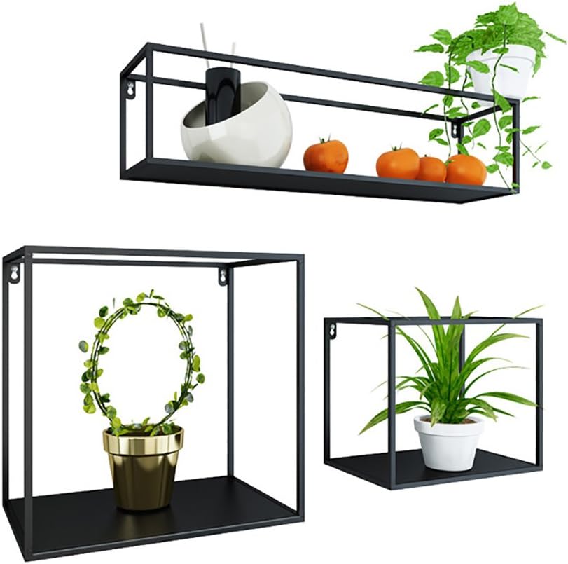 Gspsgj WallMounted Wrought Iron Rack, Wall Shelf