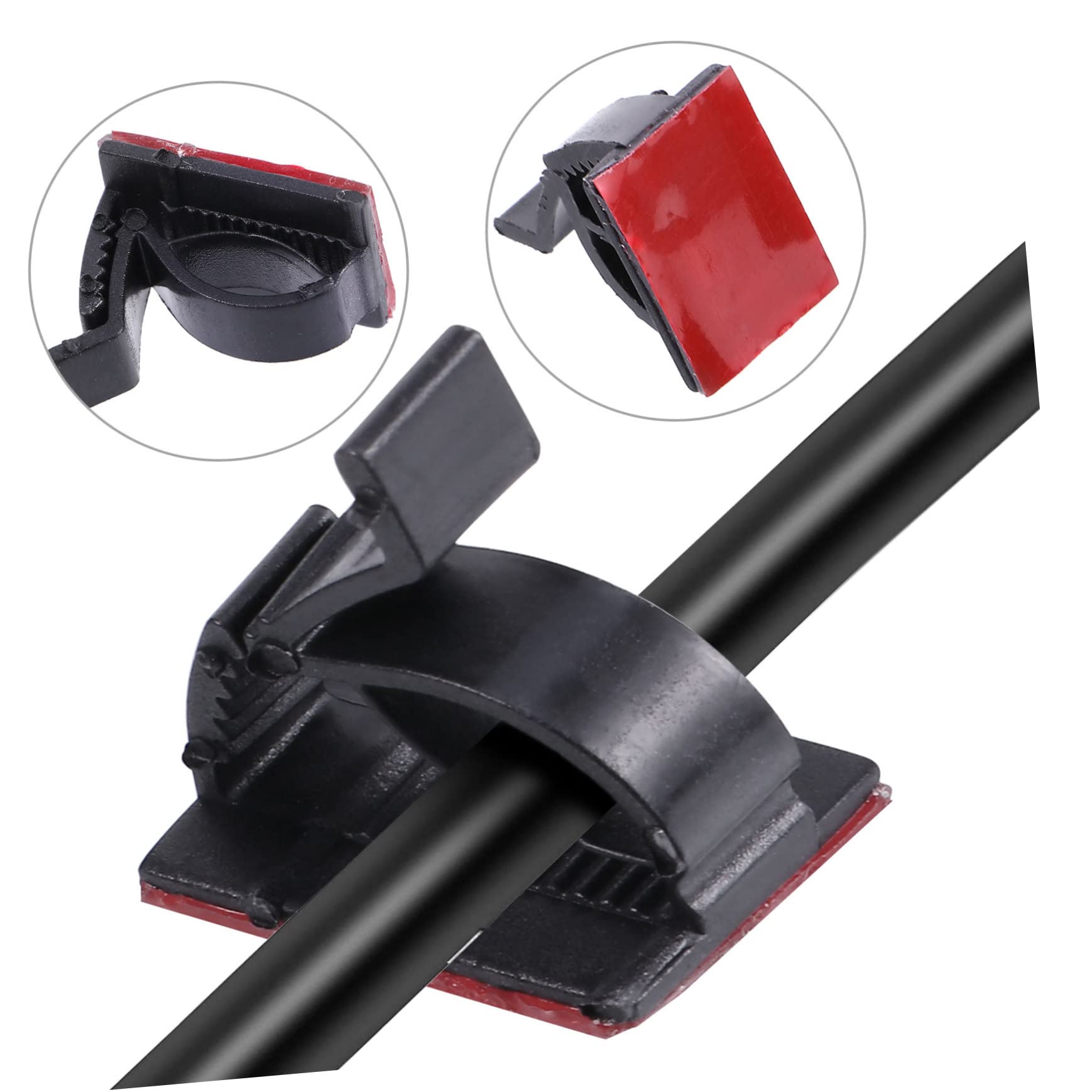 DOITOOL 300stücke Selbstklebende Kabelclips Kabelmanagement Organizer Für Netzwerkkabel Audio Und Videokabel Für Büro Zuhause Und Schule Hochtemperaturbeständig Und Langlebig