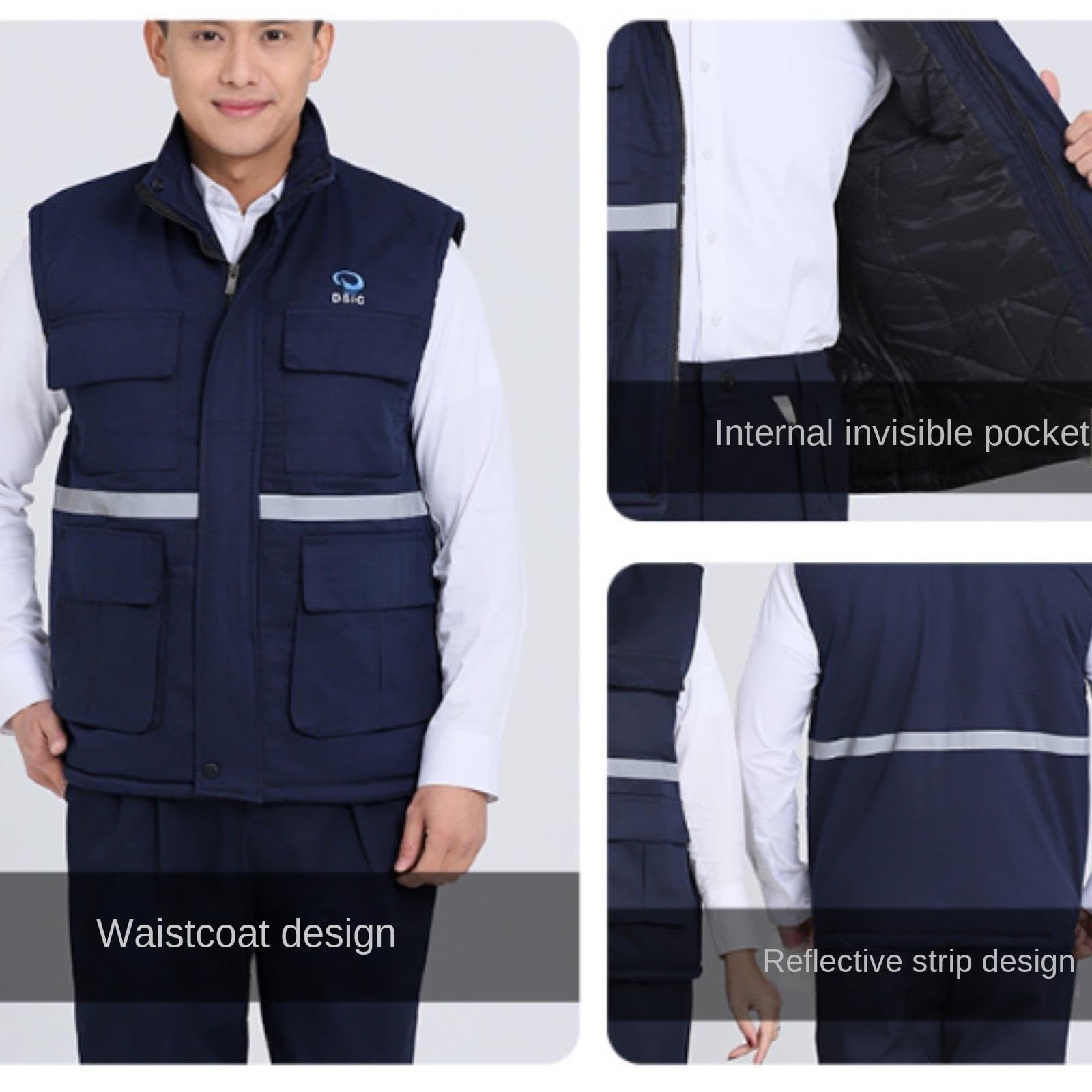 Chaleco De Seguridad Chaleco Reflectante Ropa Protectora For Tripulación De Seguridad Engrosado Reflectantes Chaleco De Trabajo