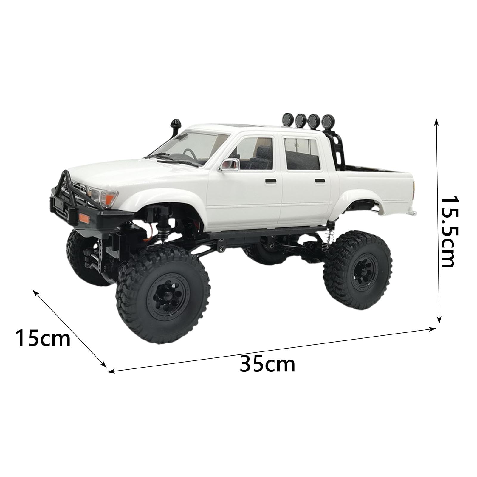 Coche Teledirigido -1 a Escala 1:16, Todoterreno Eléctrico 4x4, 10 Km/h, Recargable, de Alta Velocidad, para Barro, Piedras, Y Playa, 2 baterias